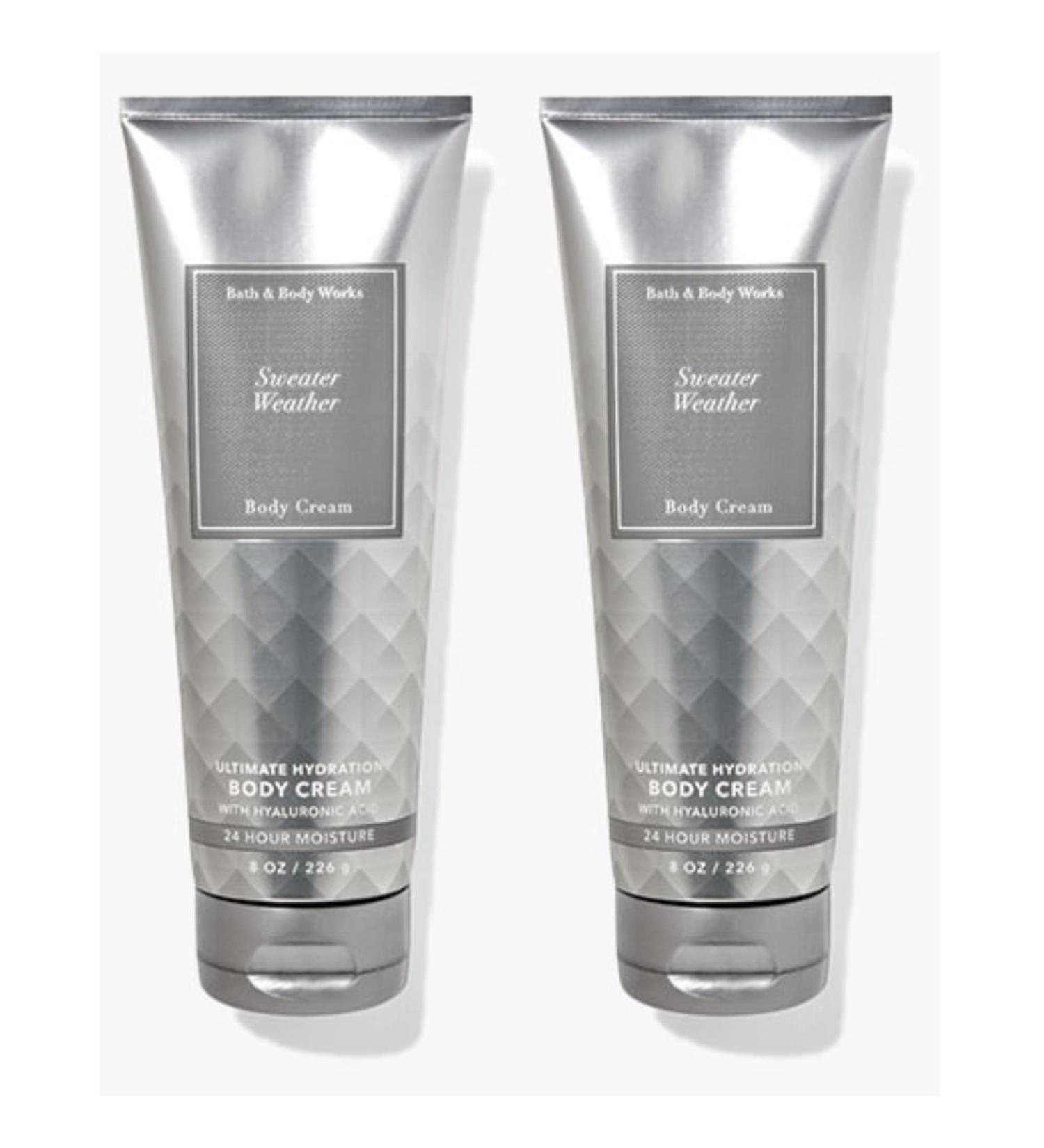 Bath and Body Works Gift Set of of 2 - 8 oz Body Cream - (Sweater Weather)