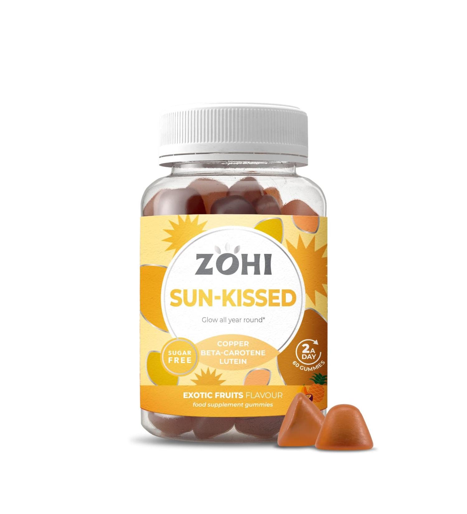 Zohi Sun Kissed Exotic Fruits Vitamin Gummies - Vegan Sugar-Free Skin Protection Supplement - 60ct - Buy Online on GoSupps.com