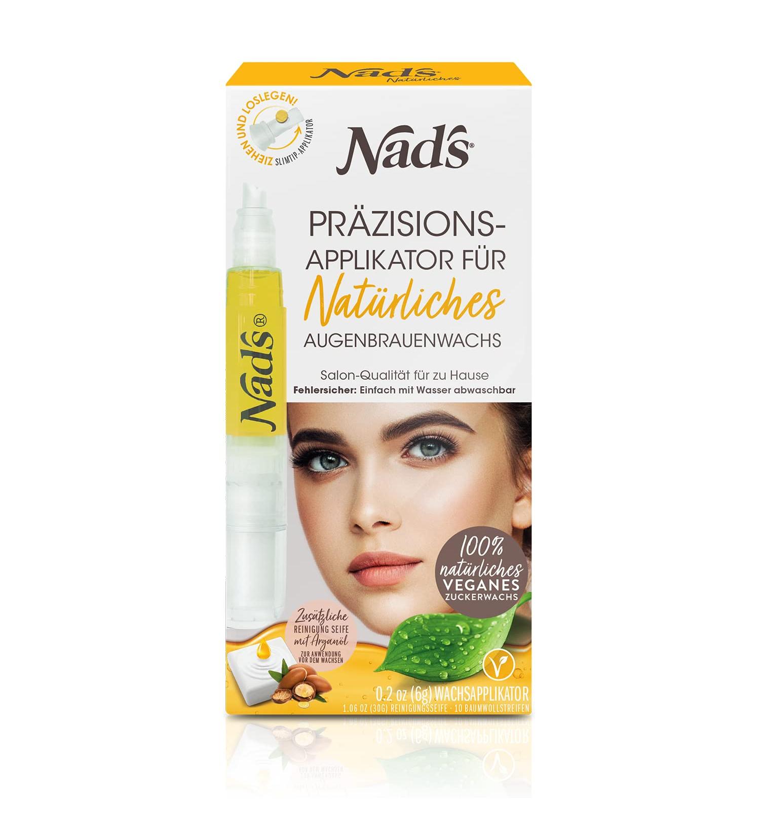 Nads Wax Hair Removal for Eyebrows - Natural Wax with Precision Applicator | International Shipping Available - Buy Online on GoSupps.com
