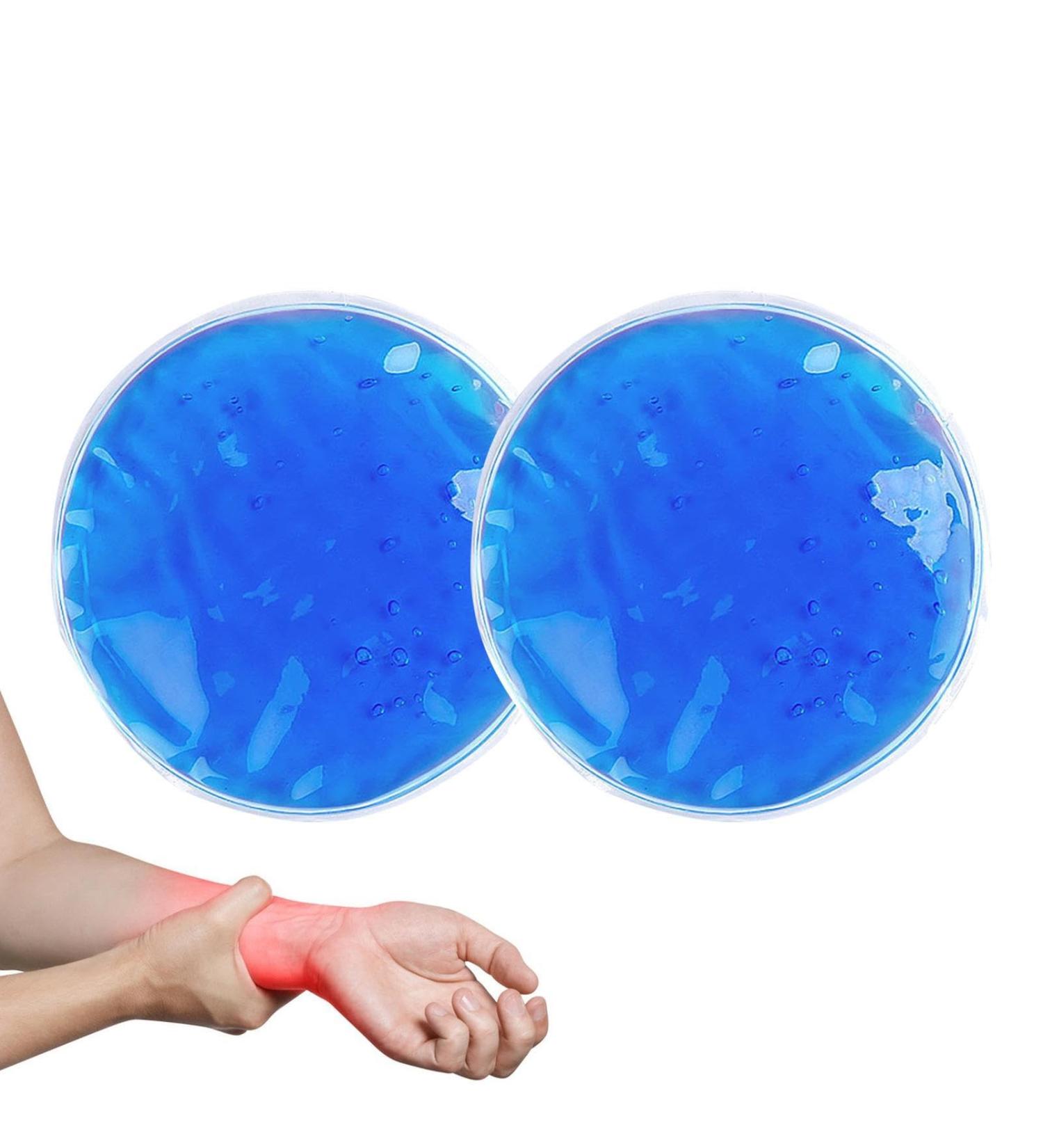 Reusable Gel Ice Cold Pack - Instant Gel Cold Packs Hot and Cold Compress for Injuries Muscle Cool Down Eye Swelling Huyath Blue 7cm - Buy Online on GoSupps.com