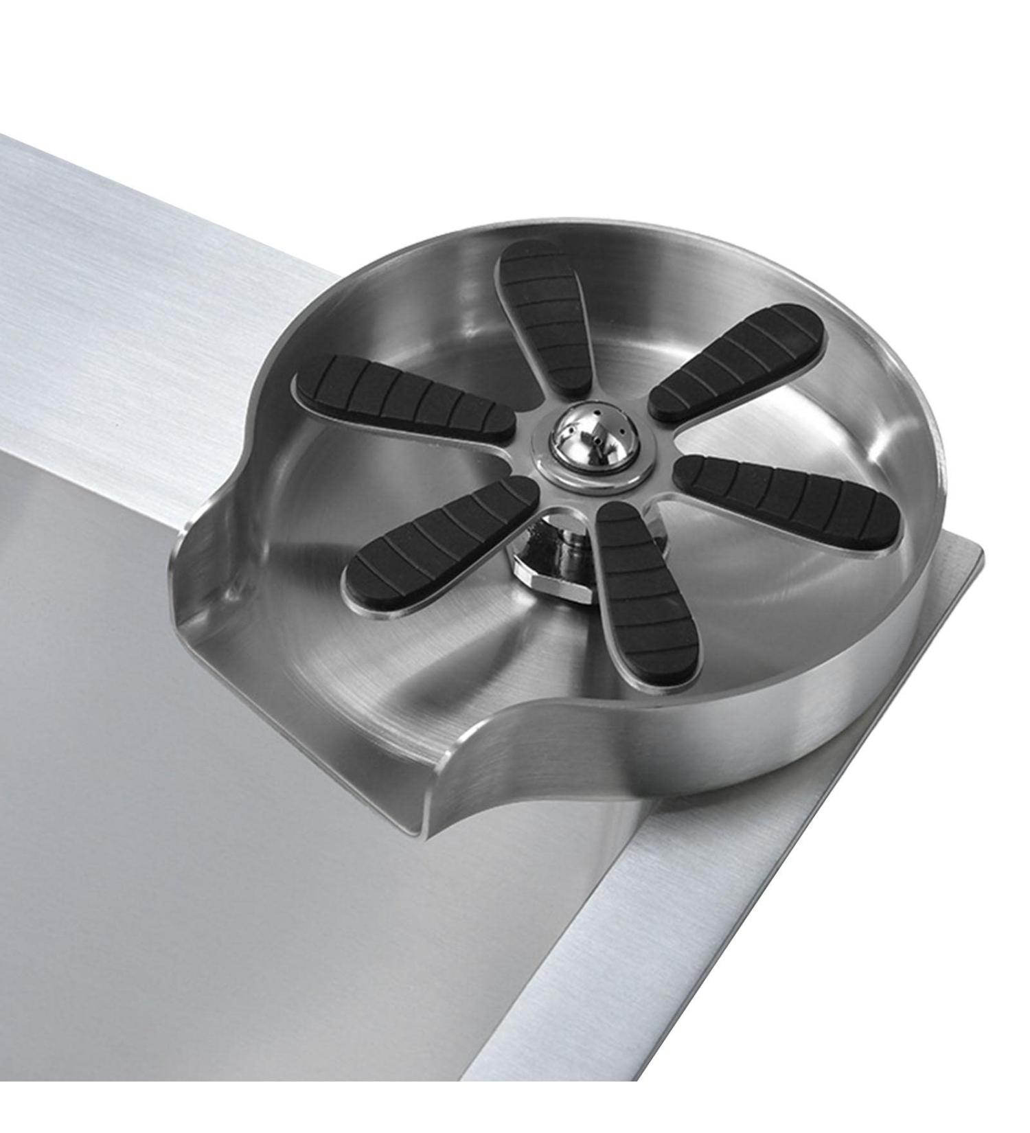 Stainless Steel Glass Rinser Glass Cleaner Sink Attachment Multi-Angle Cleaning Cup Rinser High Pressure Flushing Device Faucet Cup Cleaner for Kitchen Bar Cafe Resturant Nicything - Buy Online on GoSupps.com