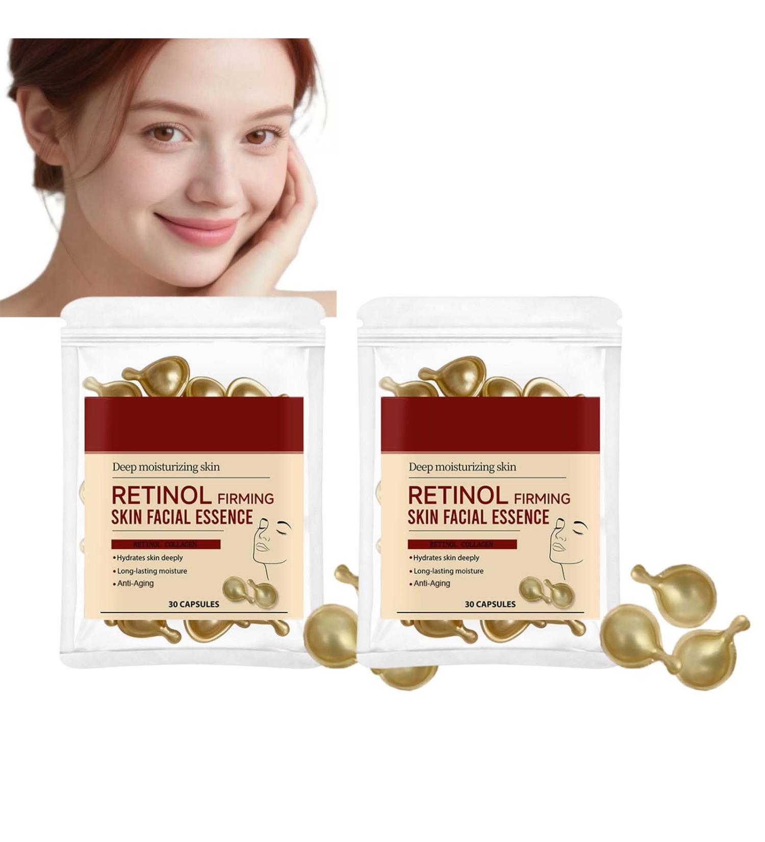  JASUBAI Retinol face serum collagen anti-aging cream capsules firming moisturizing face cream reduces wrinkles and fine lines collagen for women firming (2 - Buy Online on GoSupps.com