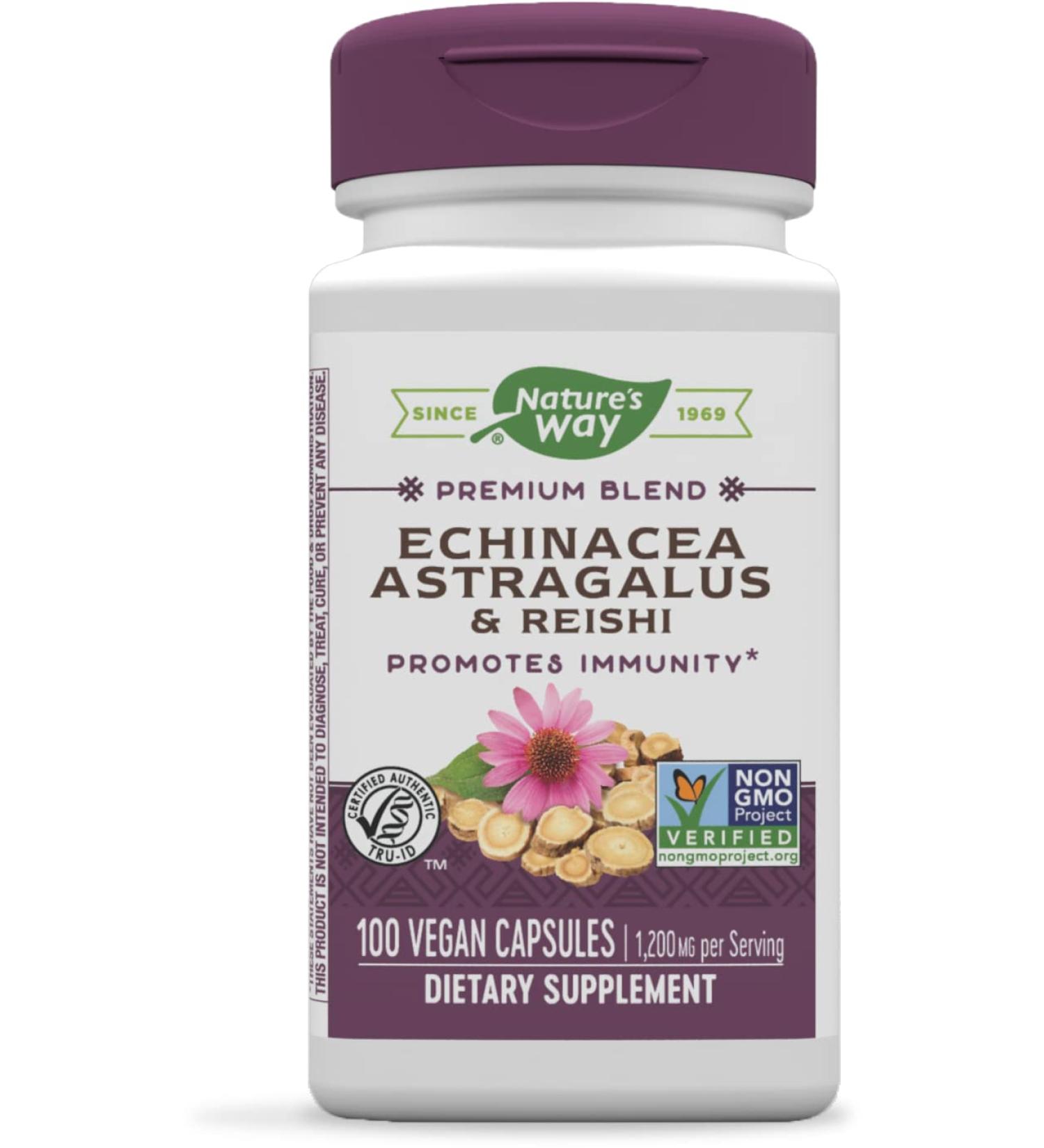 Nature's Way Echinacea Astragalus Reishi Immune Support 100 Capsules - Buy Online on GoSupps.com