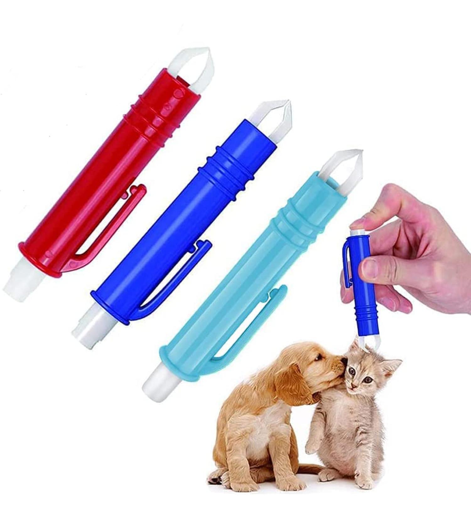PKQtop Tick Remover Set for Dogs & Cats - 3 Pack Safe Tick Tweezers for Quick Removal | Ideal for Pets & People - Buy Online on GoSupps.com