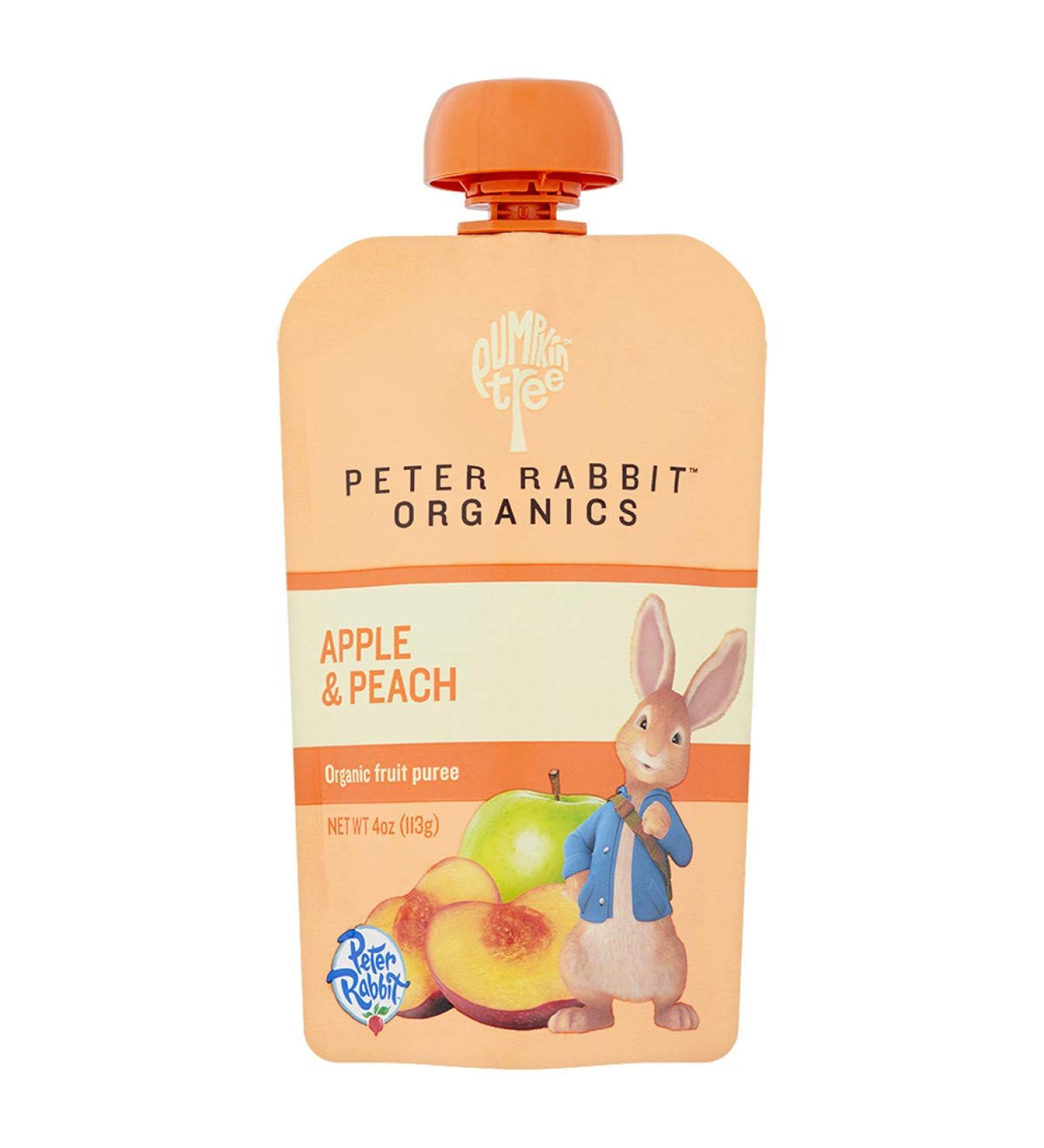 Peter Rabbit Organics Apple & Peach Fruit Snack Squeeze Pouch - 4oz (Pack of 10) - Buy Online on GoSupps.com