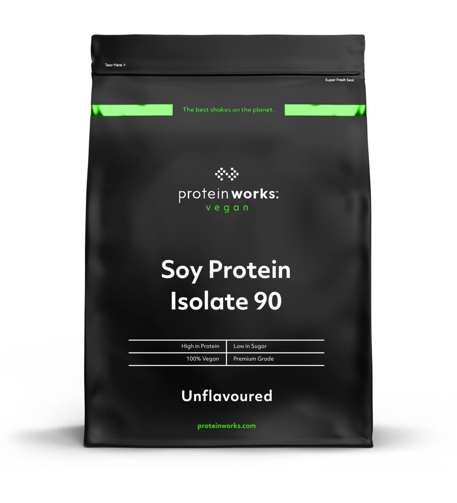 Soy Protein Isolate Powder 500g | 100% Plant-Based | Low Fat | No Added Sugar | Gluten-Free | Unflavoured - Buy Online on GoSupps.com