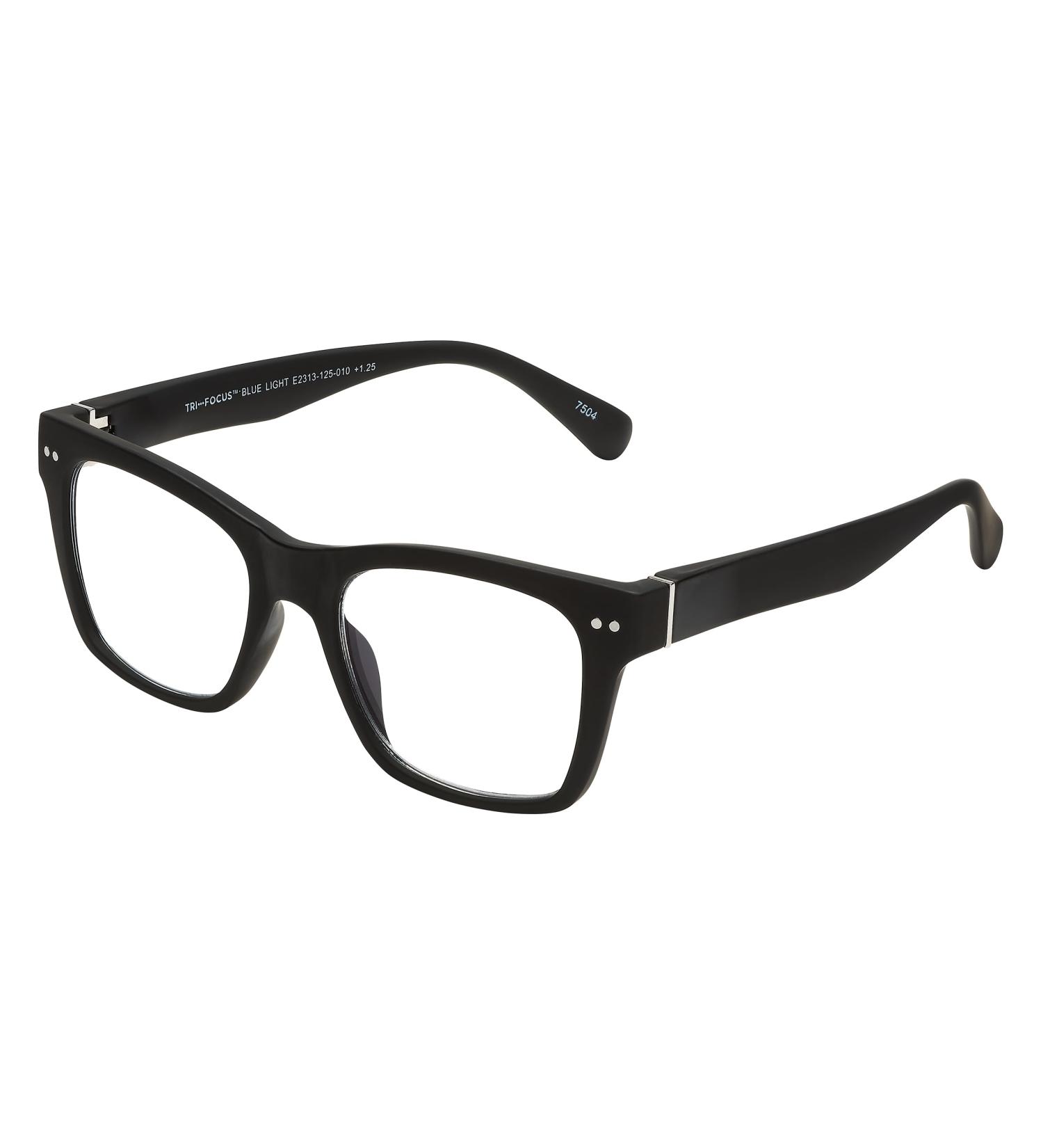 SAV Eyewear Tri Focus Blue Light Readers - +2.50 Magnification Stylish Black Frames International Shipping - Buy Online on GoSupps.com