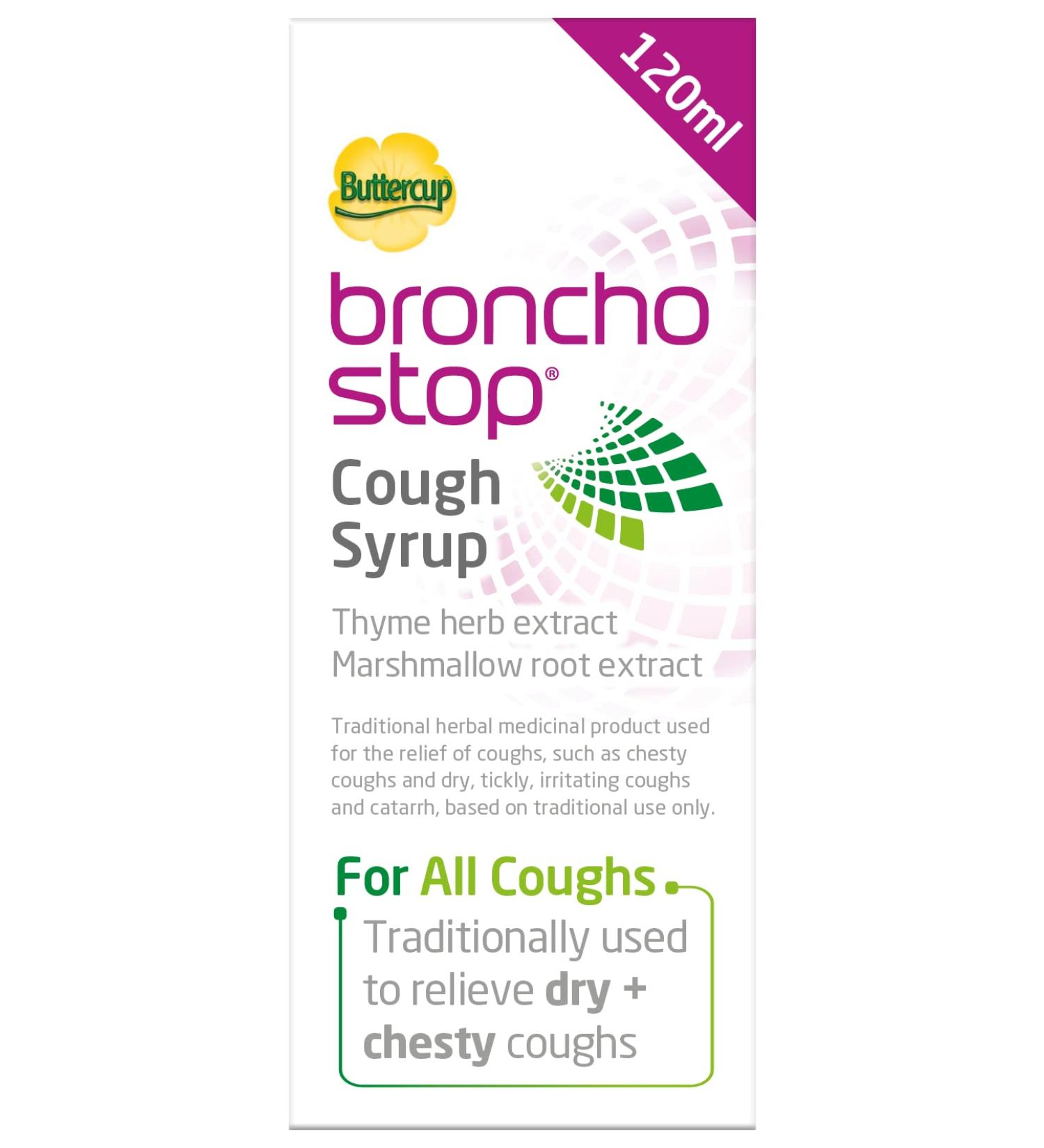 Bronchostop Cough Syrup - Fast Relief for Any Cough - 120ml - Buy Online on GoSupps.com