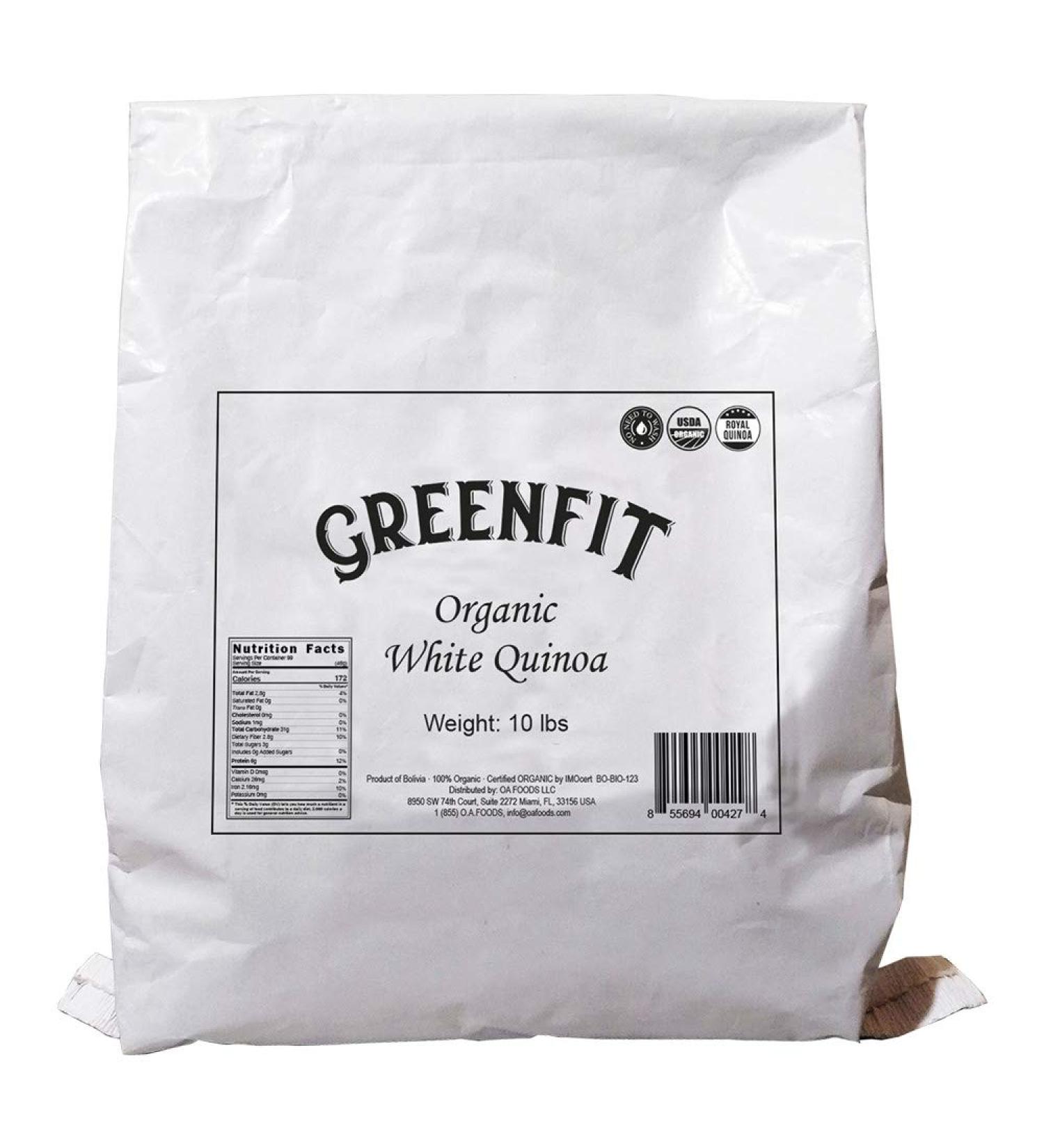 Royal Organic White Quinoa (10 Lb) by Greenfit - OA Quinoa - Buy Online on GoSupps.com