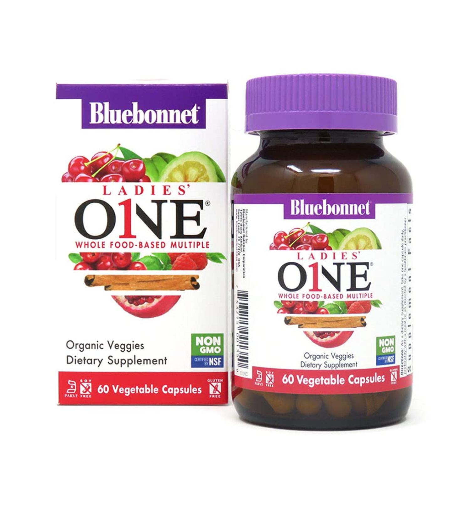 Bluebonnet Nutrition Ladies ONE Whole Food Multiple - 60 Veggie Capsules - Buy Online on GoSupps.com
