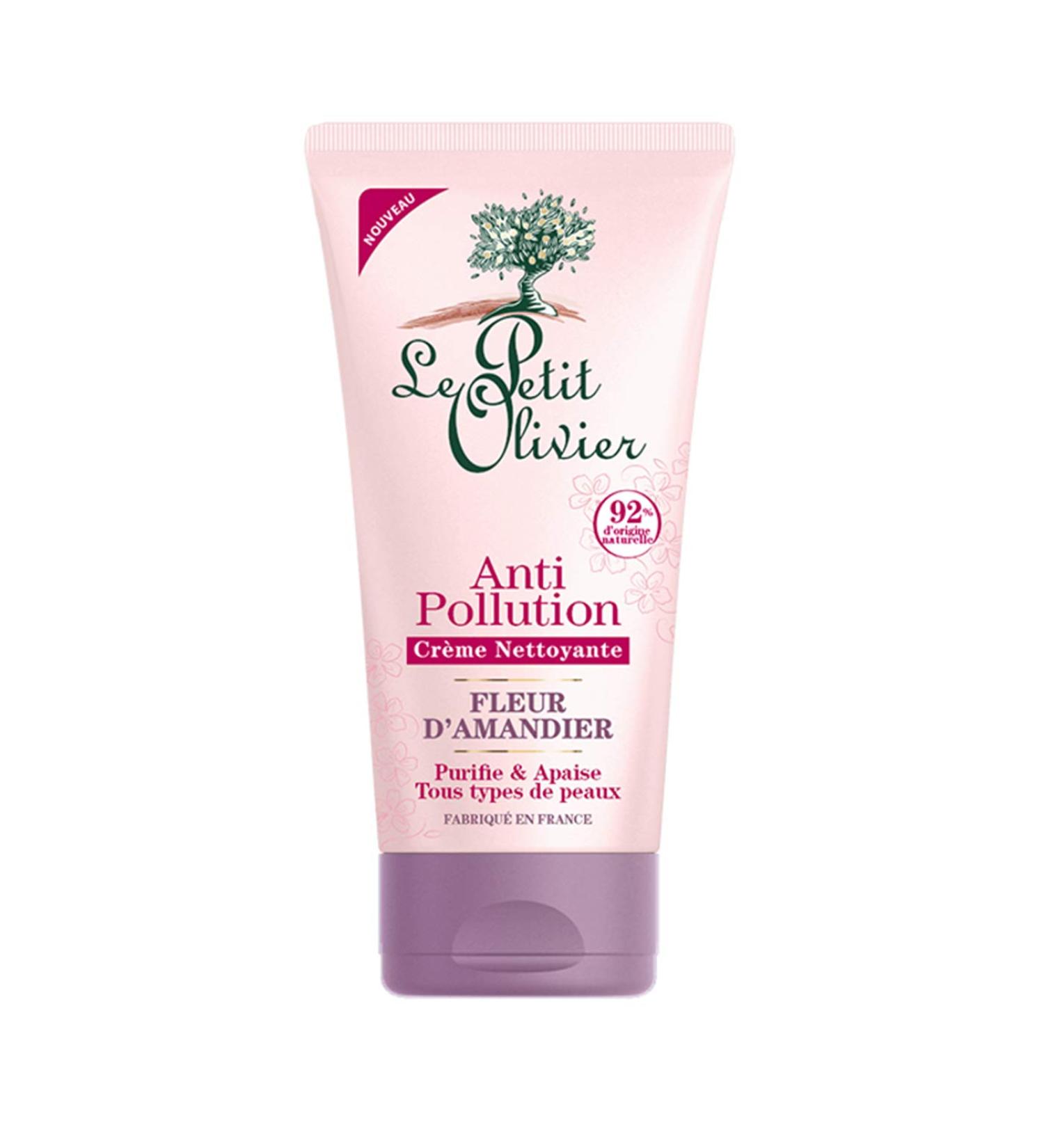 Le Petit Olivier - Anti-Pollution Cleansing Cream - Almond Blossom - Made in France - 150 ml Tube - Silicone-free