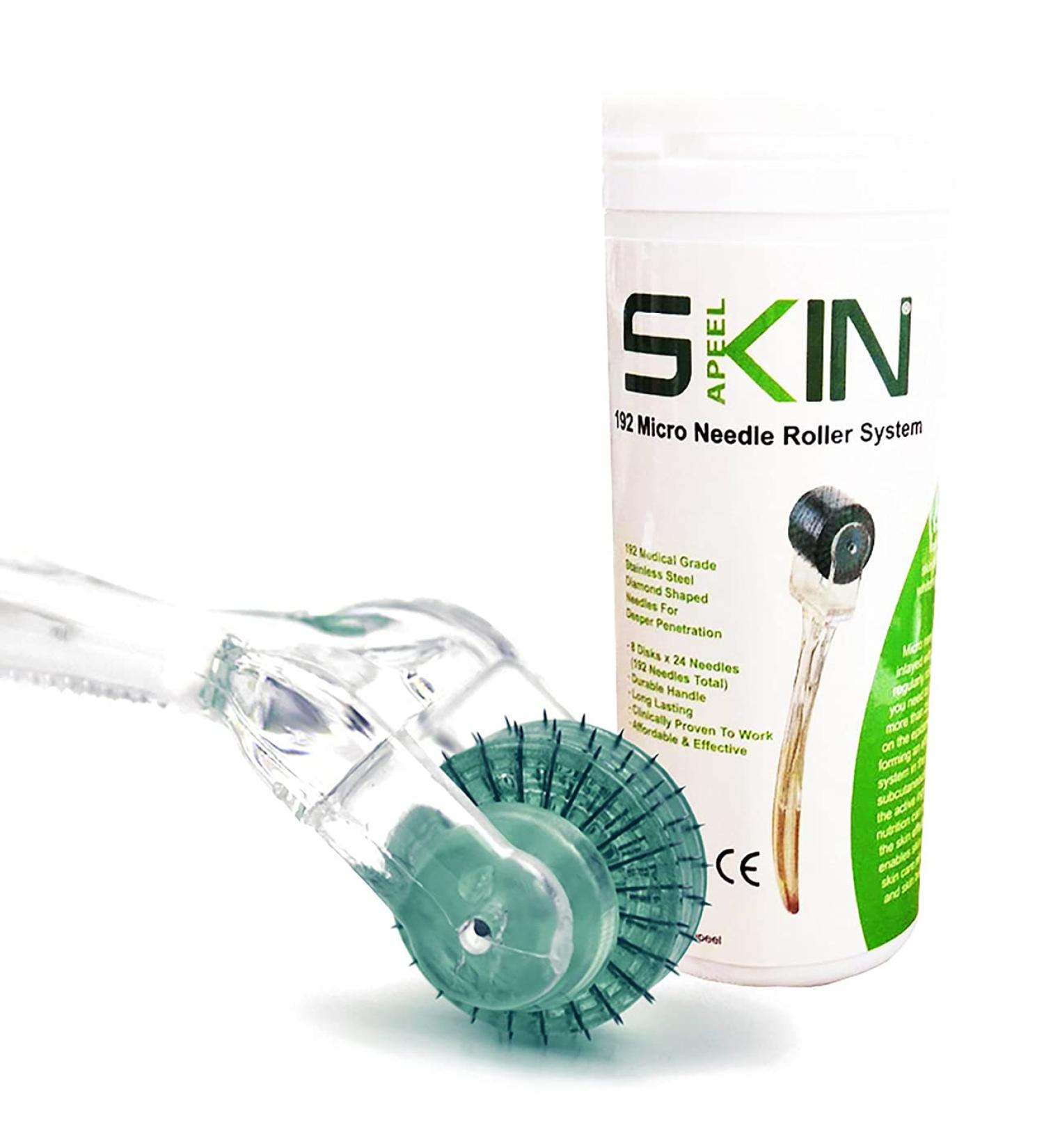 NEW Skinapeel 192 Derma Needle Roller - Professional Titanium Microneedle Treating - Acne Scars Hair Loss Wrinkles Blackheads Ageing - Reducing Blemishes Cellulite Stretch Marks - Home Use (1.0mm) - Buy Online on GoSupps.com