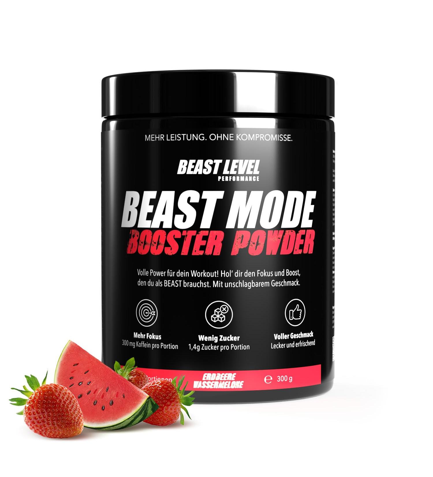 Pre Workout Booster by Beast Level Performance | High Caffeine Pump Booster Powder with Beta-Alanine & Citrulline Malate - Buy Online on GoSupps.com