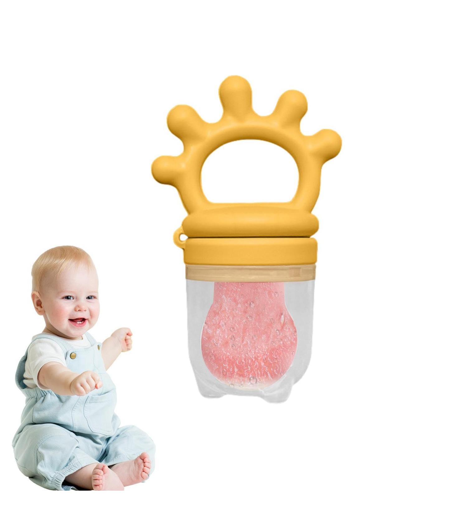 Freshy Toothed Pacifiers & Silicone Fruit Bite Toys | Safe Silicone Teething Solutions for Kids 9+ Months | Firulab Yellow - Buy Online on GoSupps.com