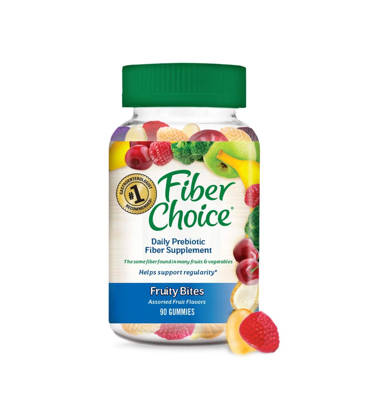 Fiber Choice Gummies Fruity Bites - Assorted Fruit - 90 Gummies - Buy Online on GoSupps.com