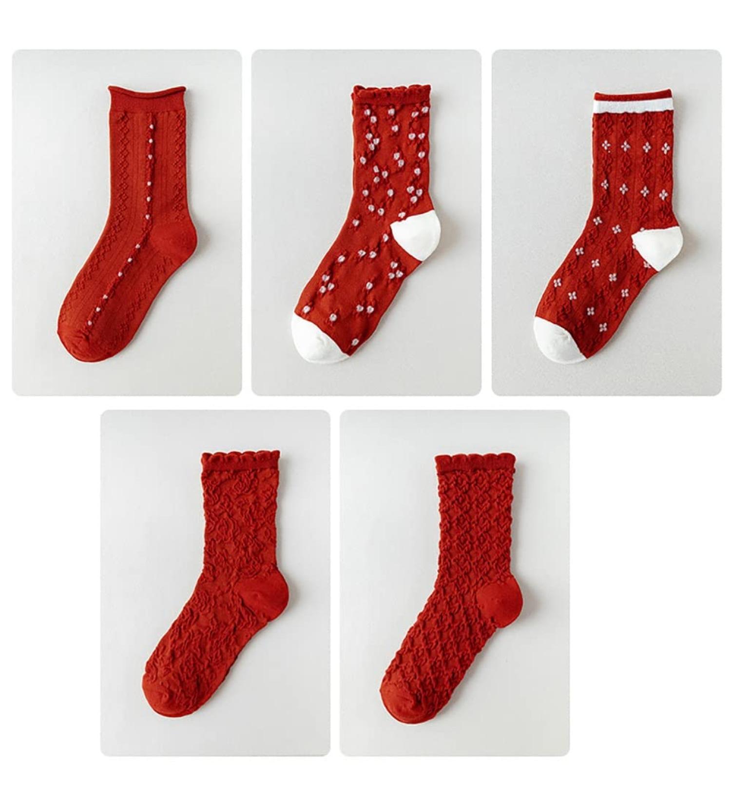 Chinese New Year Red Zodiac Socks - Women's Cotton, Cute & Comfortable | Best New Year Gift | Size 34-39 - Buy Online on GoSupps.com