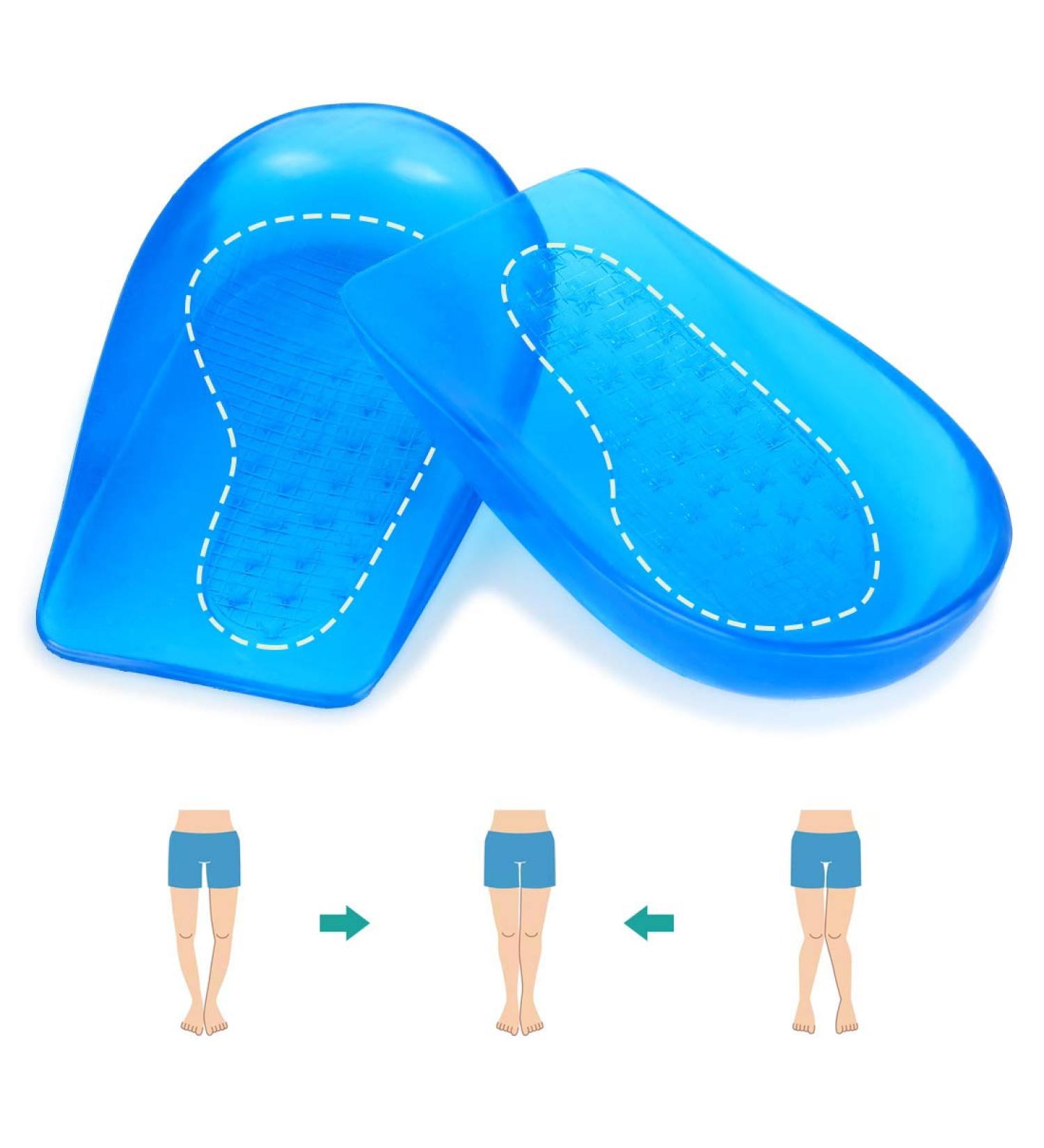Buy O/X Type Leg Orthopedic Insoles | Soft Gel Heel Pillow for Supination & Pronation - Unisex Blue Large - Buy Online on GoSupps.com