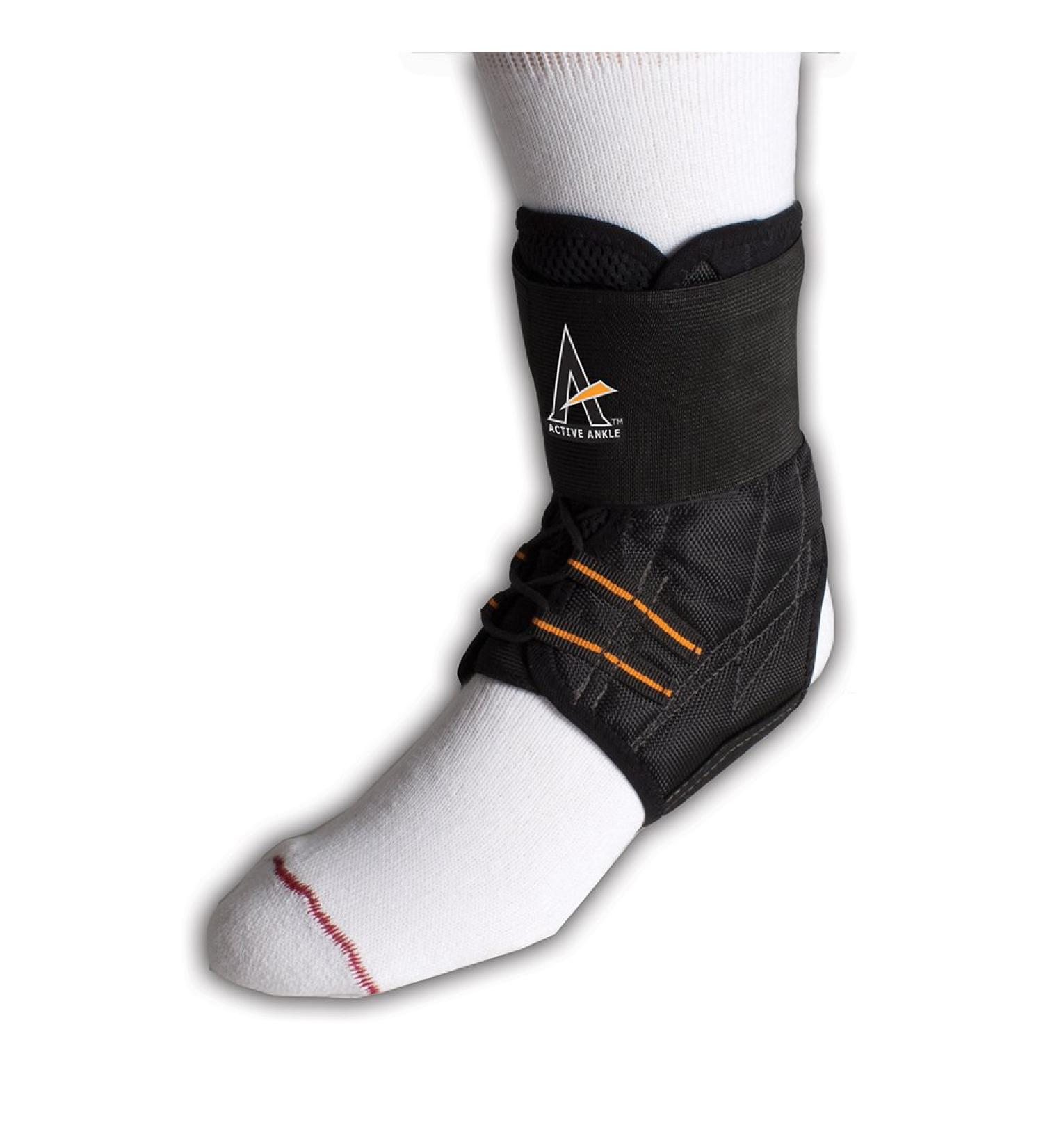Active Ankle Prolacer Lace-up Ankle Brace - Medium Black for Injury Protection & Sprain Support | International Shipping - Buy Online on GoSupps.com