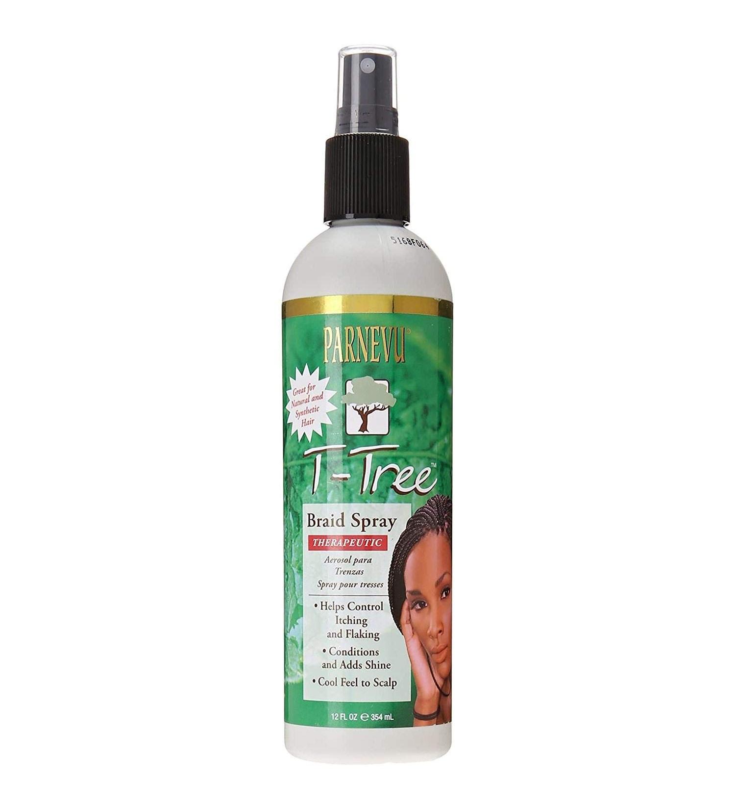 Parnevu Tea-Tree Braid Spray Designed For Natural And Synthetic Braid Wearers12 Oz. Natural 12 Fl Oz (Pack of 1)