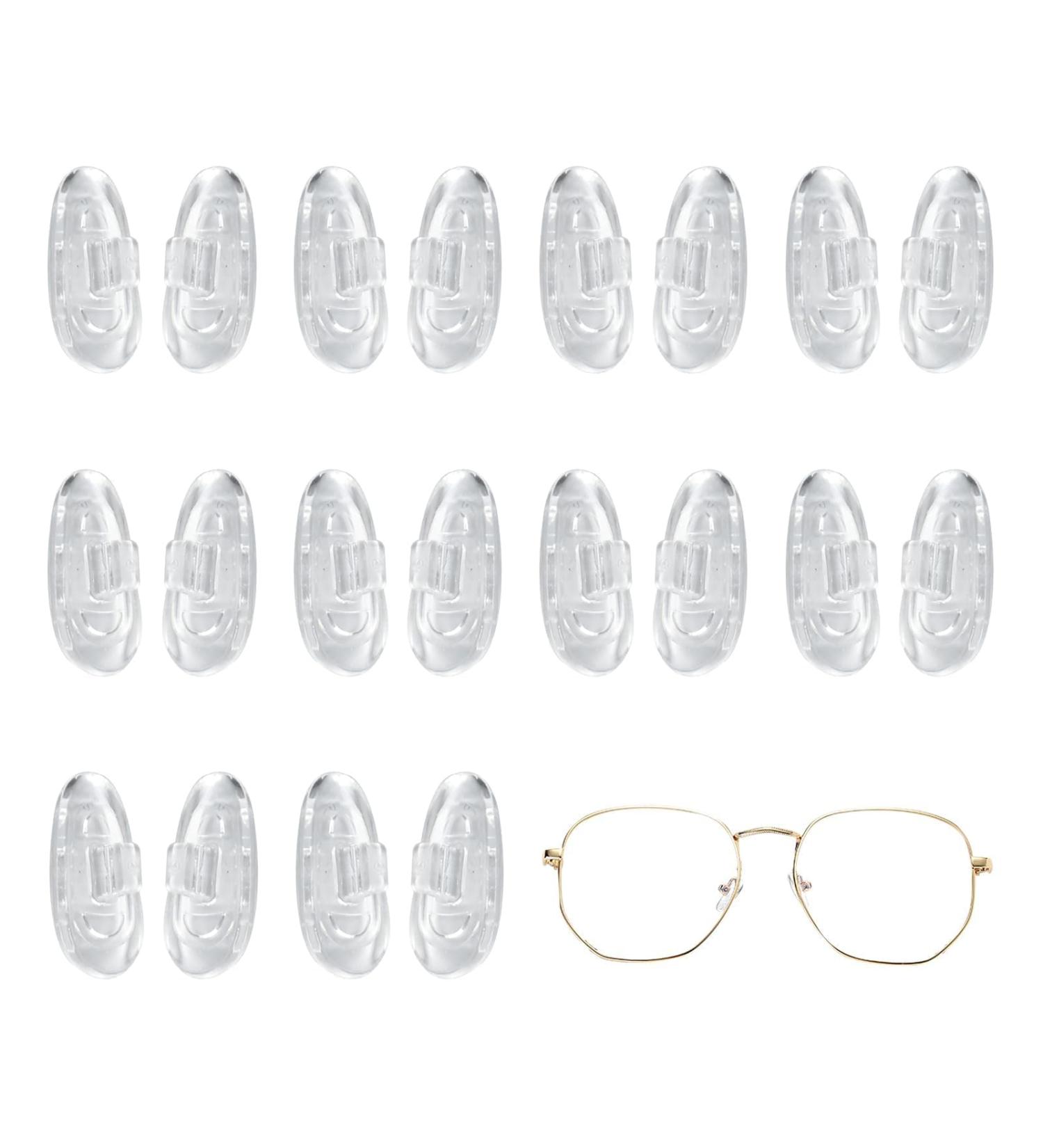 10 Pairs Silicone Nose Pads - Non-Slip Glasses & Sunglasses Accessories - Comfortable Pressure-Reducing Clear Pads - Buy Online on GoSupps.com