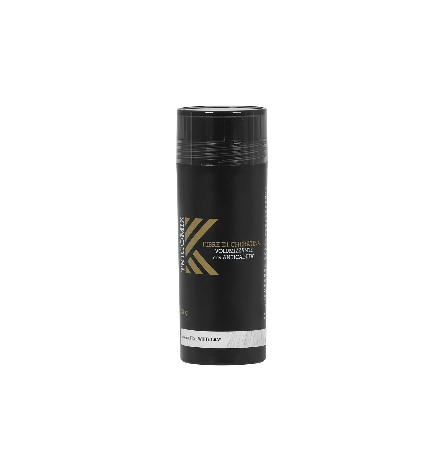 Tricomix Fibre White Gray 27gr Volumizing Keratin Fibers With Anti Hair Loss Principles - Buy Online on GoSupps.com