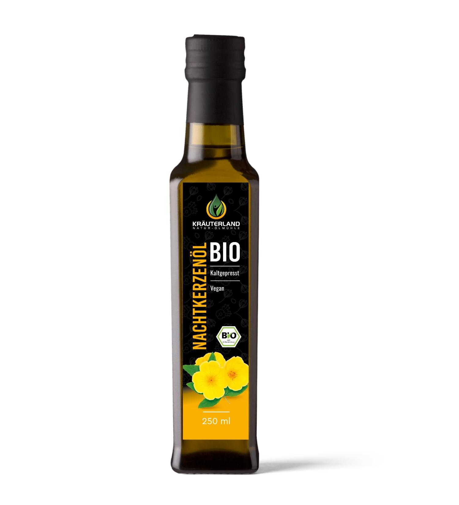Buy Herballand Organic Night Candle Oil 250ml - Cold-Pressed Evening Primrose Oil Vegan & Natural Cooking Oil - Premium Quality 500ml & 1L Available - Buy Online on GoSupps.com