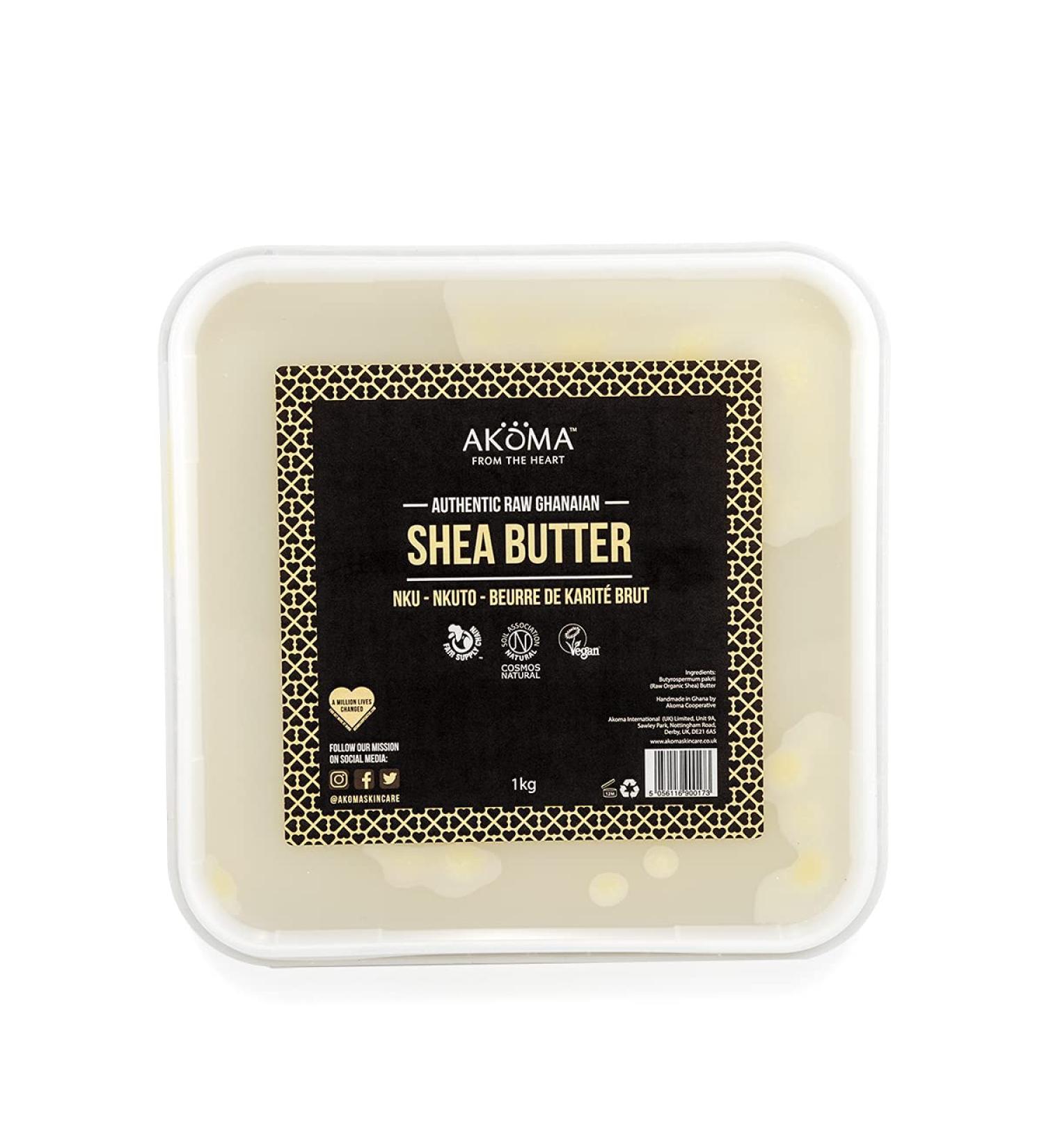 Authentic RAW Shea Butter Cosmos Natural Certified Vegan Fairly Traded 1.00kg - Buy Online on GoSupps.com