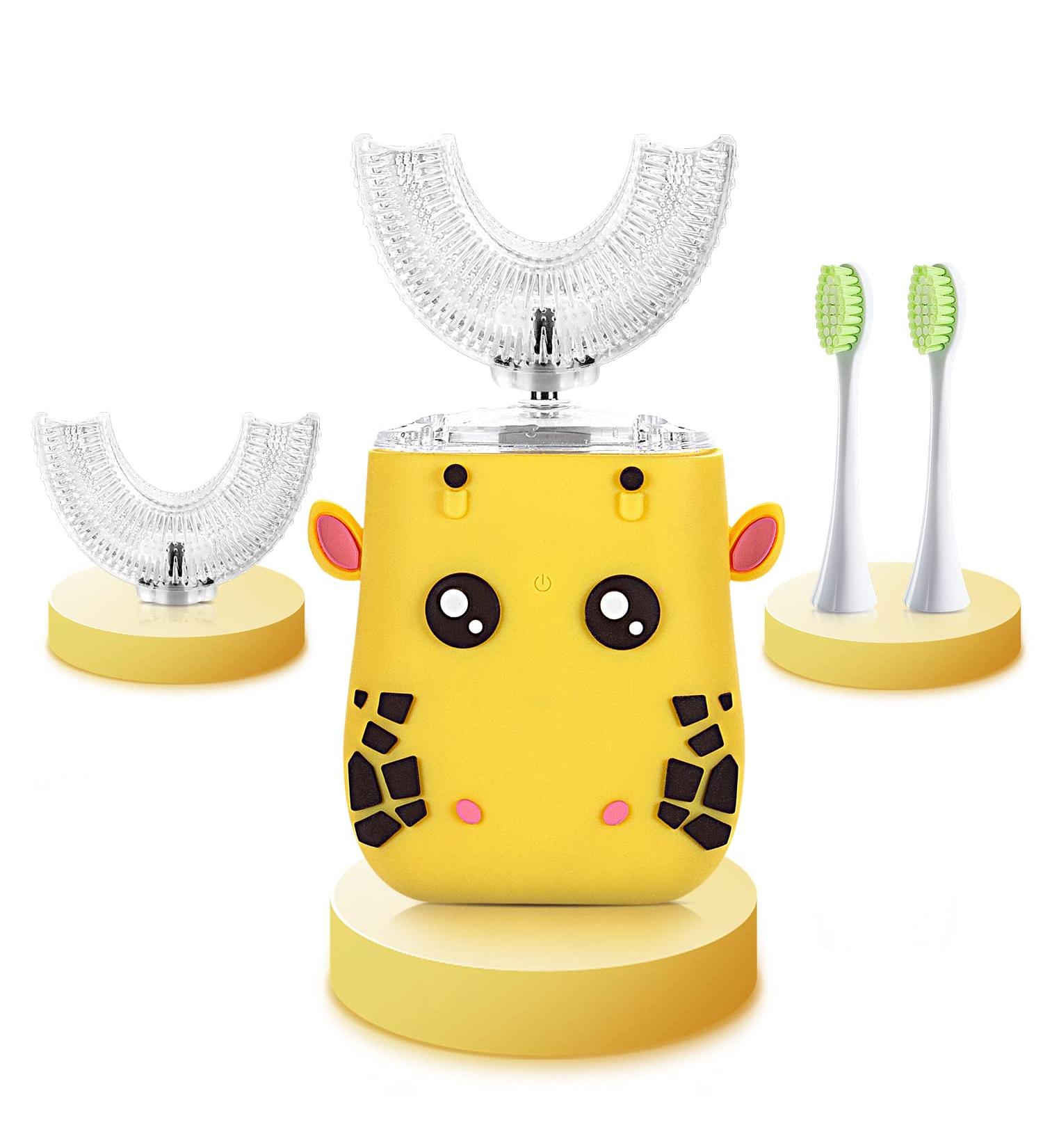 EW East Water Kids Electric Toothbrush - 5 Ultrasonic Modes, Rechargeable, Yellow (Ages 2-6) - Buy Online on GoSupps.com