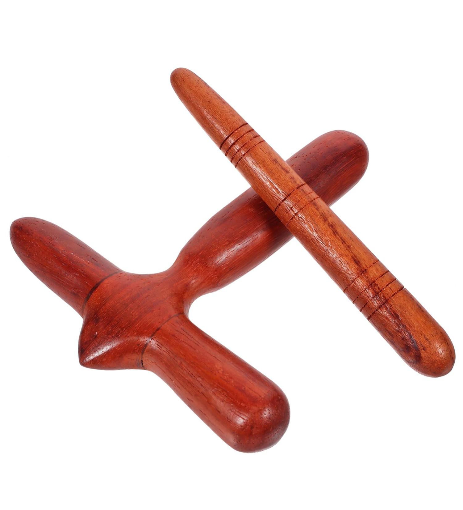 Gatuida 2-Piece Wooden Trigger Point Massage Tool Set for Foot Pain Relief | Acupressure & Reflexology Massage Tools - Buy Online on GoSupps.com