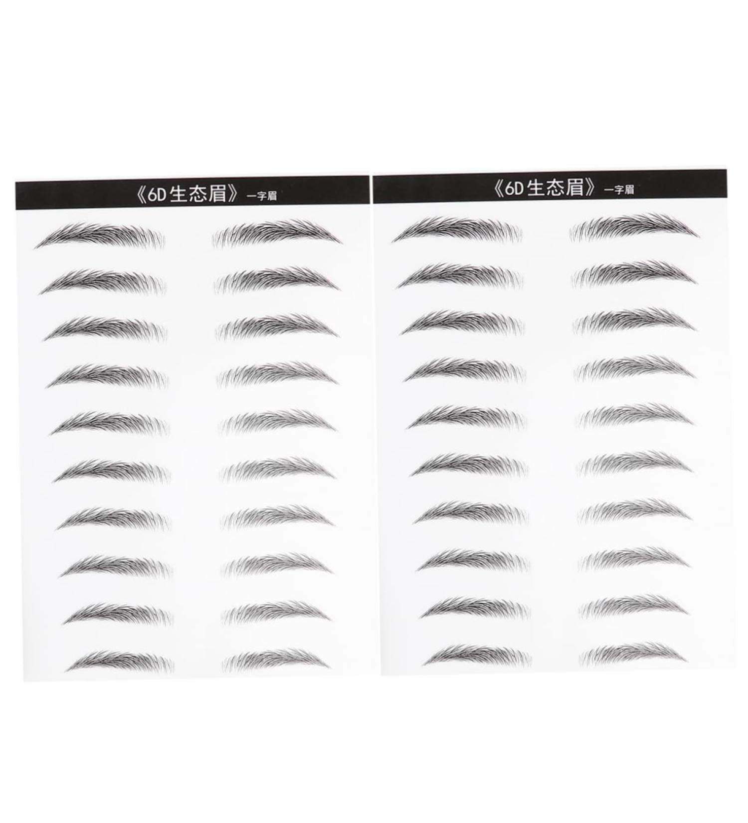 AUTSUPPL 2 Pairs Simulation Eyebrow Hair-like Simulation Artificial Eyebrow Patch Eyebrow Waterproof Black 21.00X15.00X0.01CM Black - Buy Online on GoSupps.com