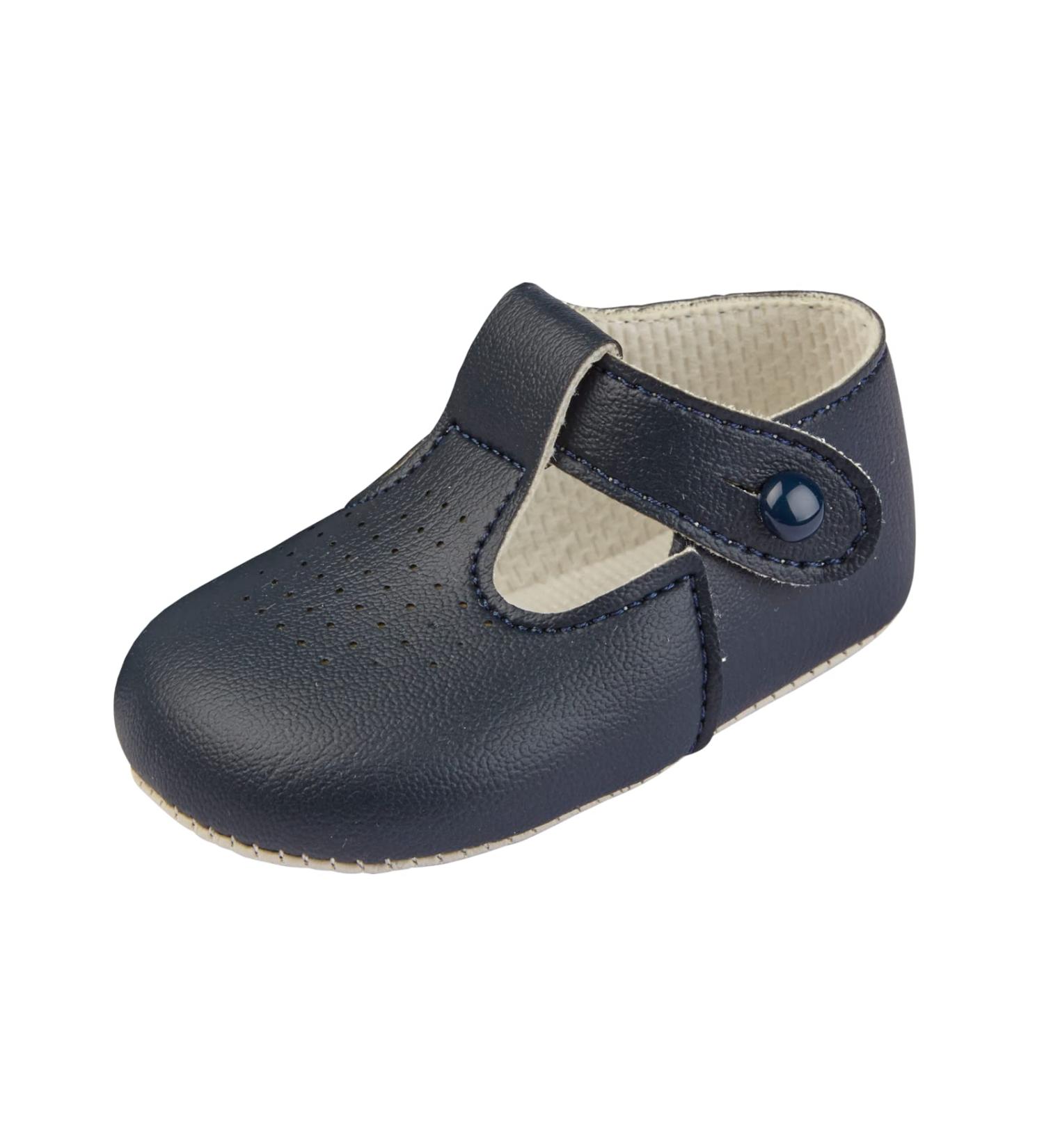 Baypods Baby Shoes | Soft Soled Pre Walker Shoes | B625 T Bar Style, Navy | Made in England - Buy Online on GoSupps.com