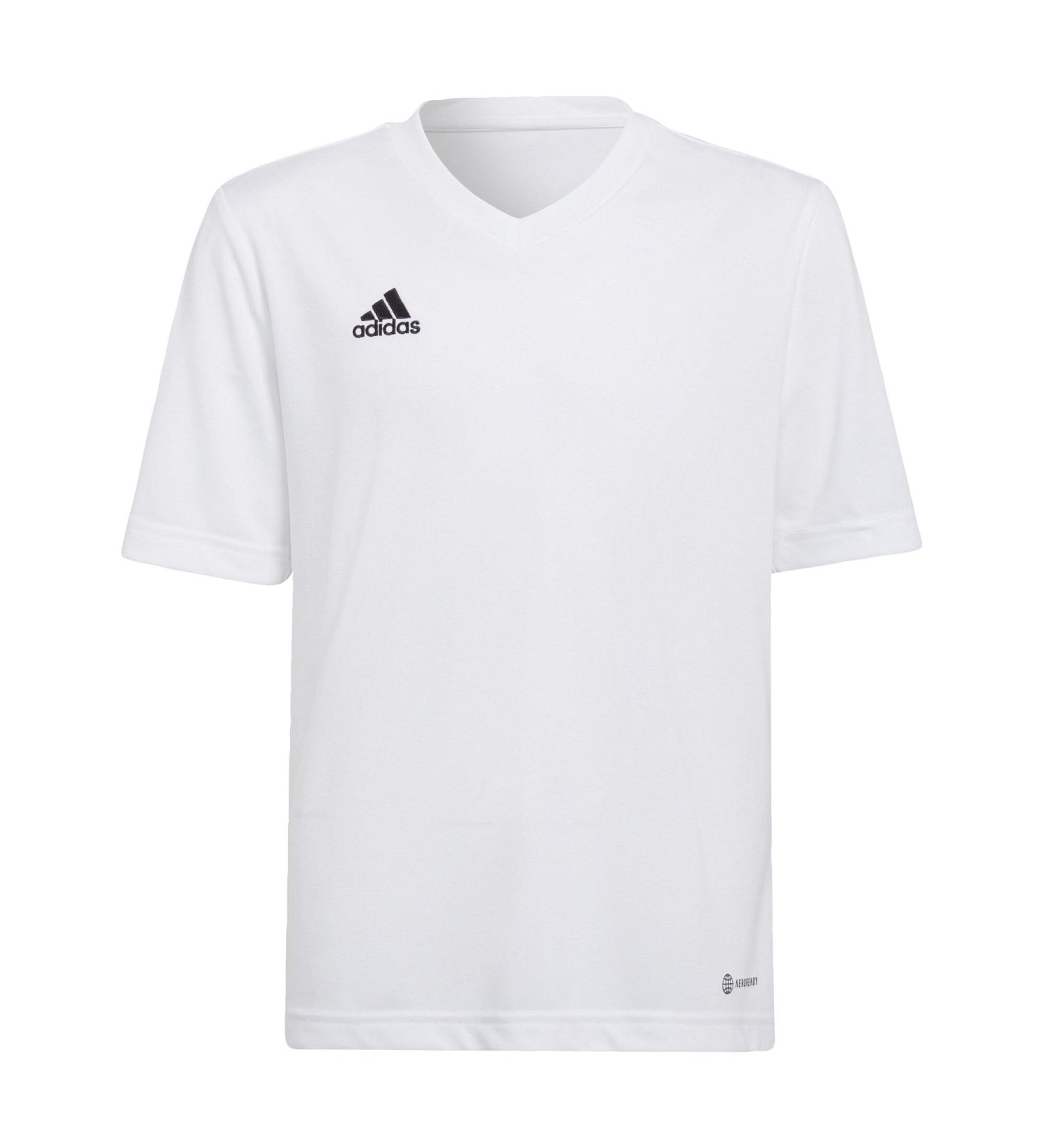 Adidas Unisex Kids Entrada 22 Jersey T-Shirt (15-16 Years) - White | International Shipping Available - Buy Online on GoSupps.com