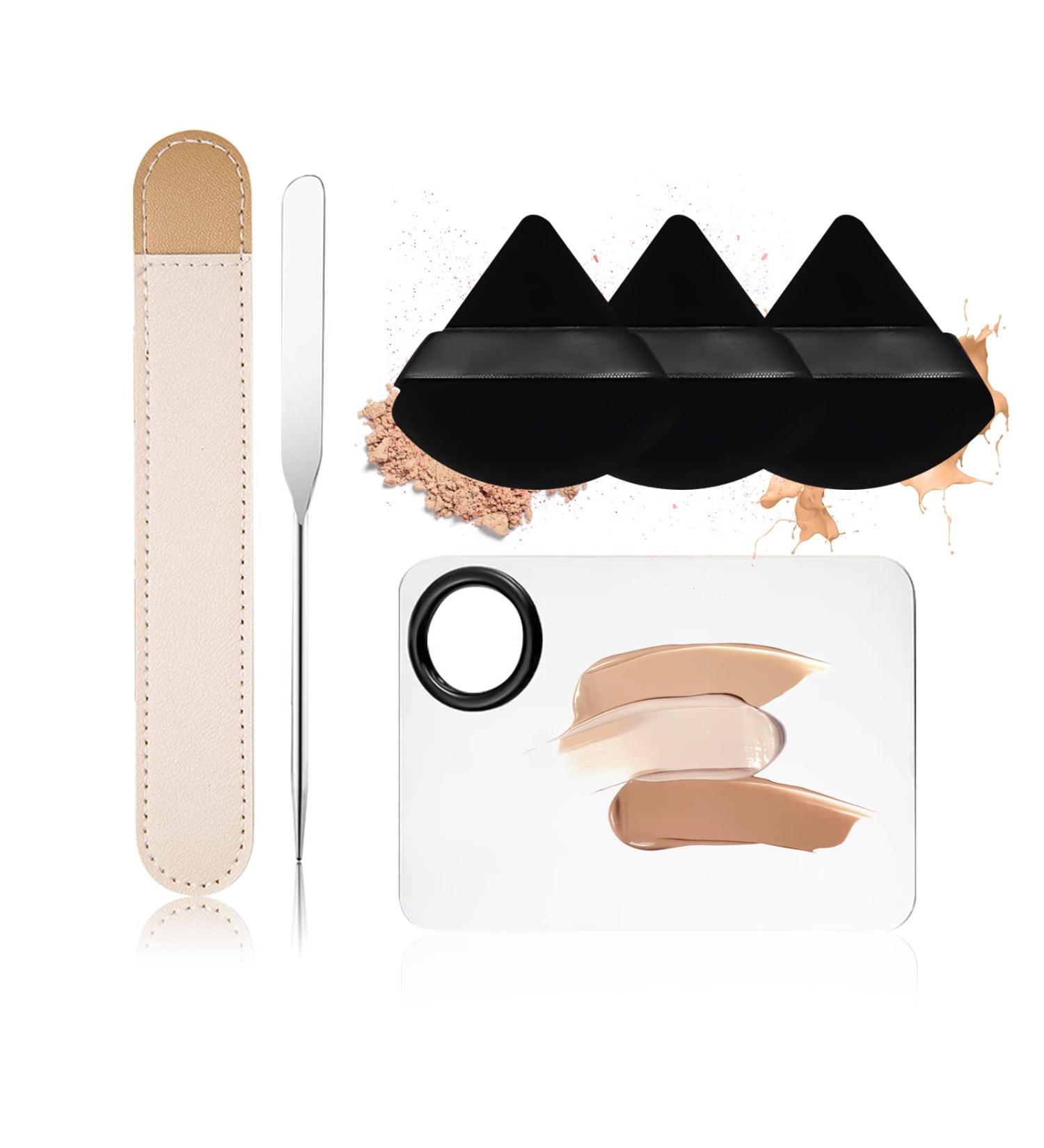 6 Pack Korean Makeup Spatula Set with Mixing Palette and Powder Puff - Buy Online on GoSupps.com