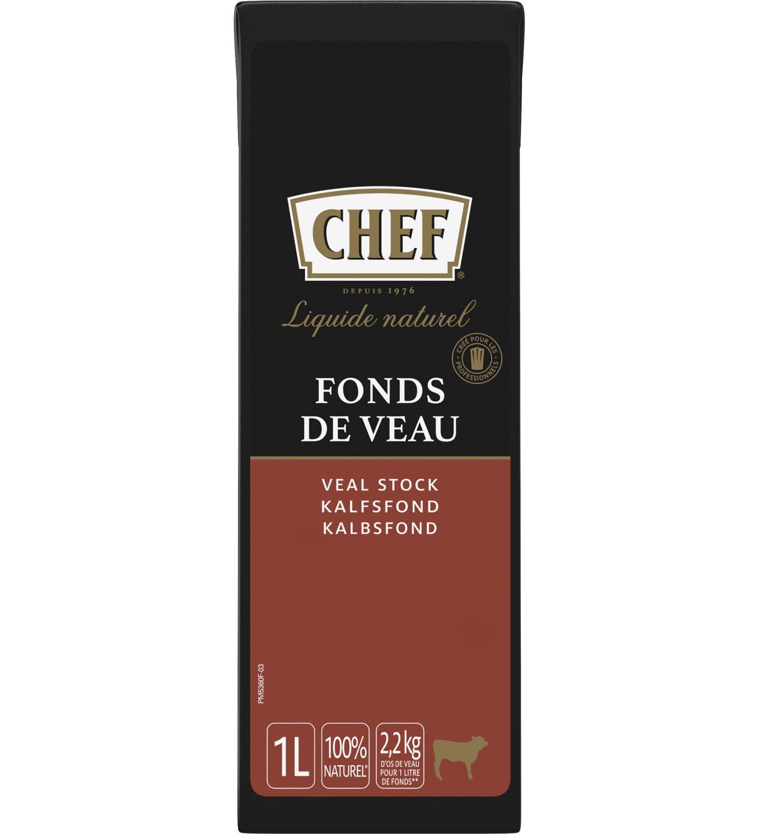 CHEF All Natural Veal Stock 1 Litre 1 l (Pack of 1) - Buy Online on GoSupps.com