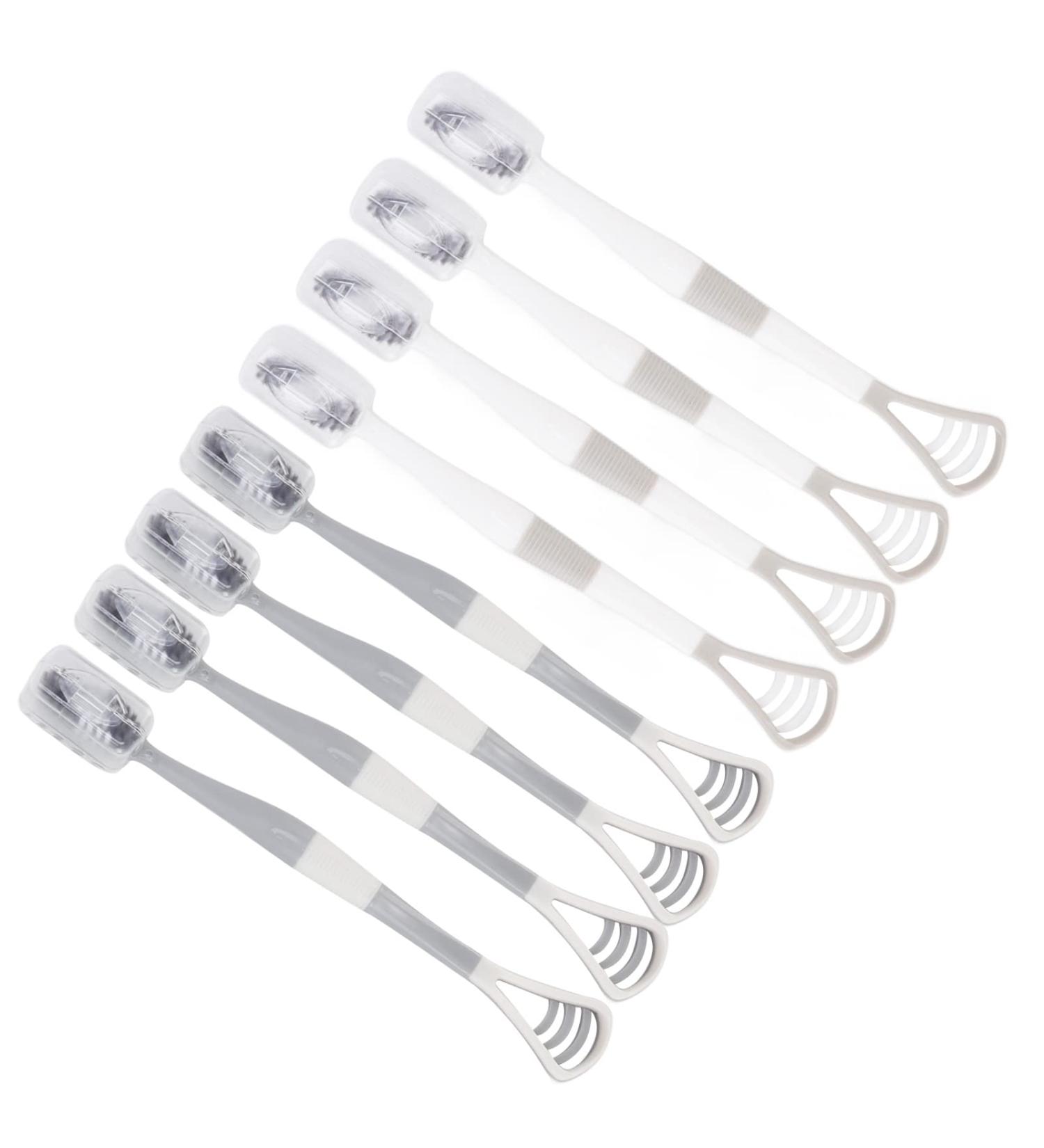 2-in-1 Tongue Brush & Toothbrush - Ergonomic Oral Care Tool for Fresh Breath | Ideal for All Ages - Buy Online on GoSupps.com
