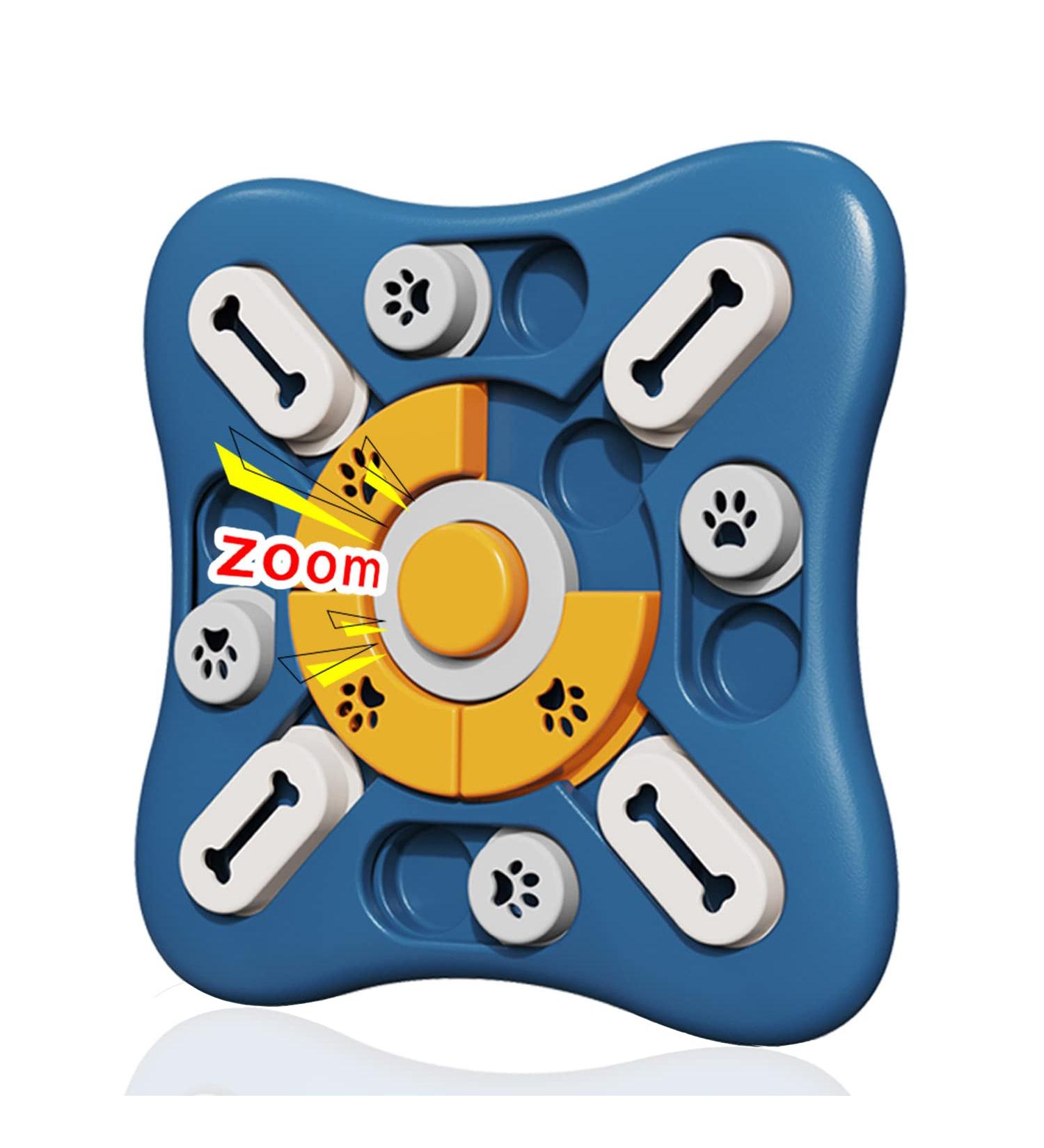 Interactive Dog Puzzle Toy for Slow Eating - Squeaking Intelligence Toy for Medium Pets Cats Puppies (Dark Blue) - Buy Online on GoSupps.com