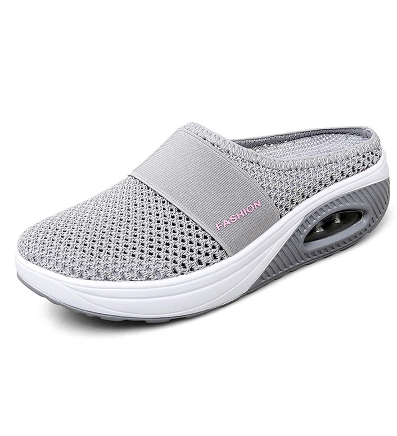 Hawtrytoa Women Air Cushion Slip-On Orthopedic Diabetic Walking Shoes - Light Grey 41 - Buy Online on GoSupps.com