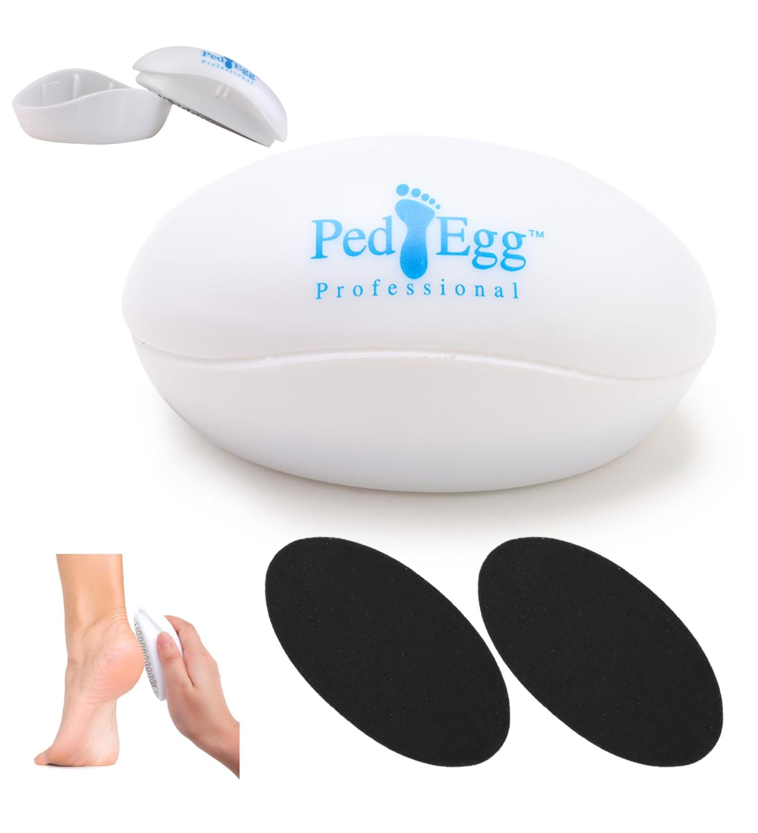 Creative Egg Foot Grinder Portable Egg Callus Remover Durable Manual Pedicure Tools for Dead Skin Removal White Highly Effective Callus Remover Wake up Velvety Feet for Foot Spa Home Salon - Buy Online on GoSupps.com