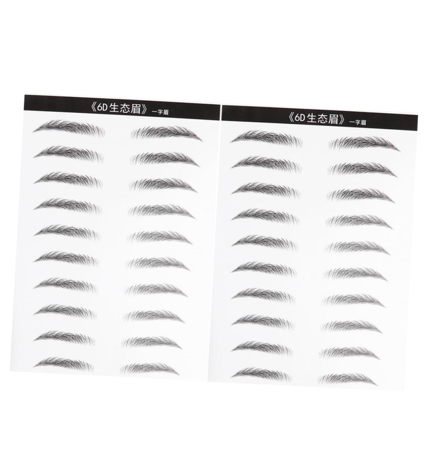 NOLITOY 2 Pairs Hair- Eyebrows Authentic Eyebrows Artificial Eyebrow Patch Eyebrow Stickers Disposable 3d 21.00X15.00X0.01CM Black - Buy Online on GoSupps.com