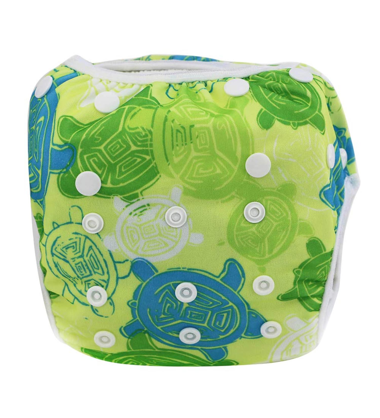 Garosa Swim Diaper Baby Infant Snap Adjustable Waterproof Swimsuit Diaper Reusable Summer Swim Nappy Training Pants for Boys Girls Swimming Lessons Free Size(Tortoise) Diapers and Diapers - Buy Online on GoSupps.com