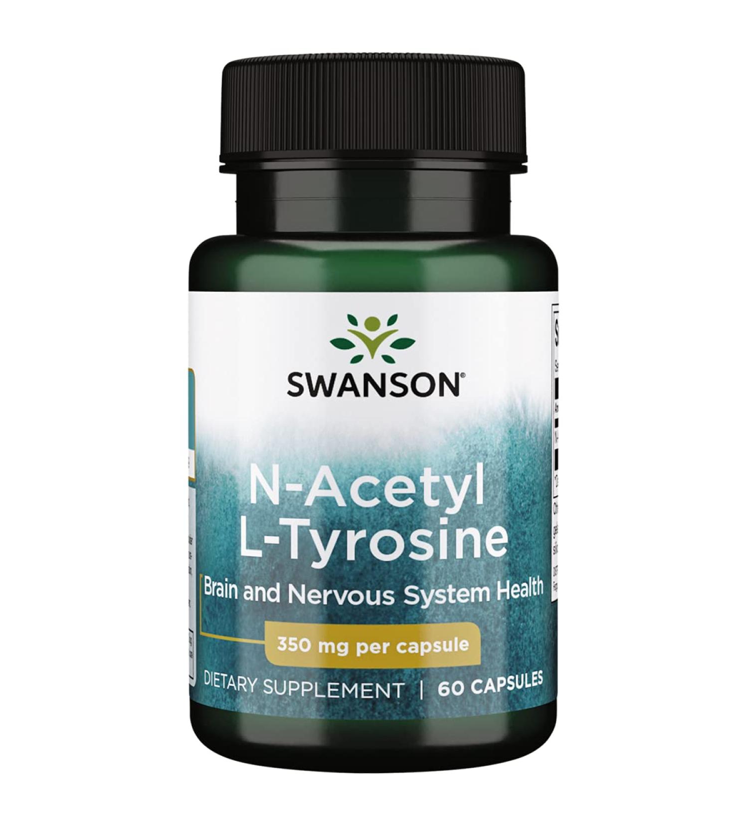 Swanson N-Acetyl L-Tyrosine 350mg 60 Capsules - Buy Online - Buy Online on GoSupps.com