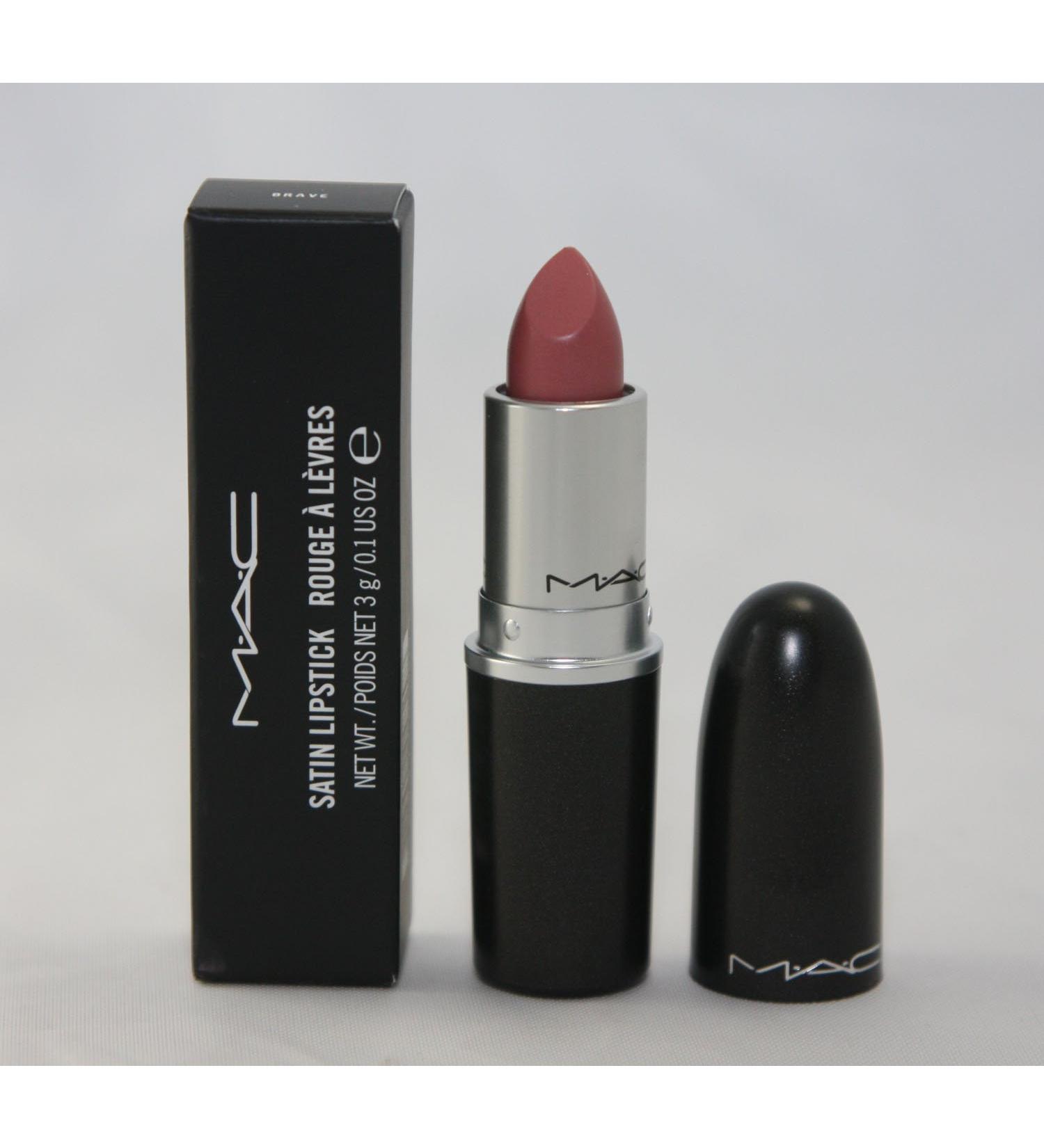 Buy MAC Satin Lipstick BRAVE - Pink-Beige with White Pearl | International Shipping Available - Buy Online on GoSupps.com