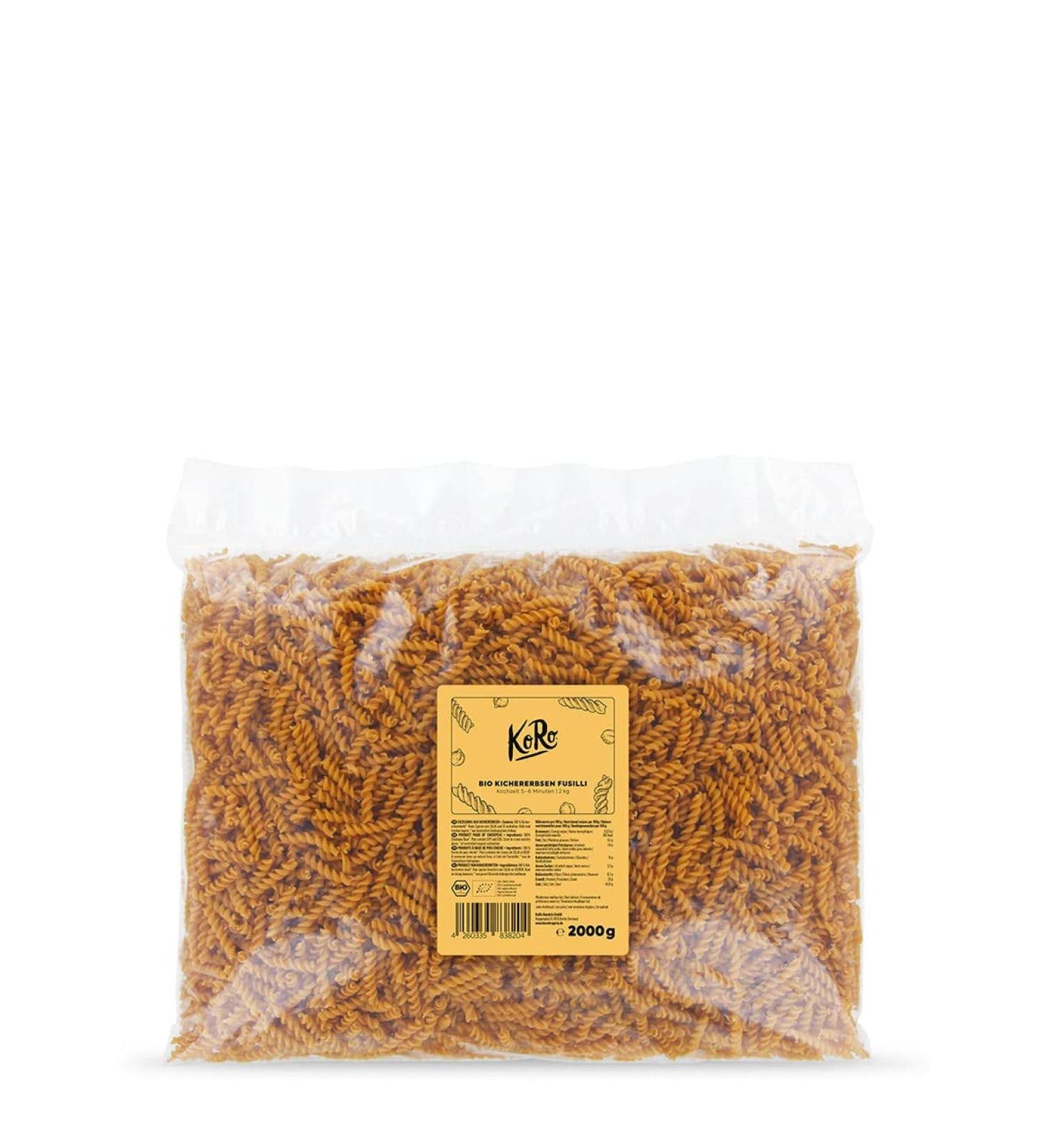 Buy KoRo Organic Chickpea Fusilli 2 kg - 100% Chickpea Flour Vegan & Protein-Rich - International Shipping Available - Buy Online on GoSupps.com