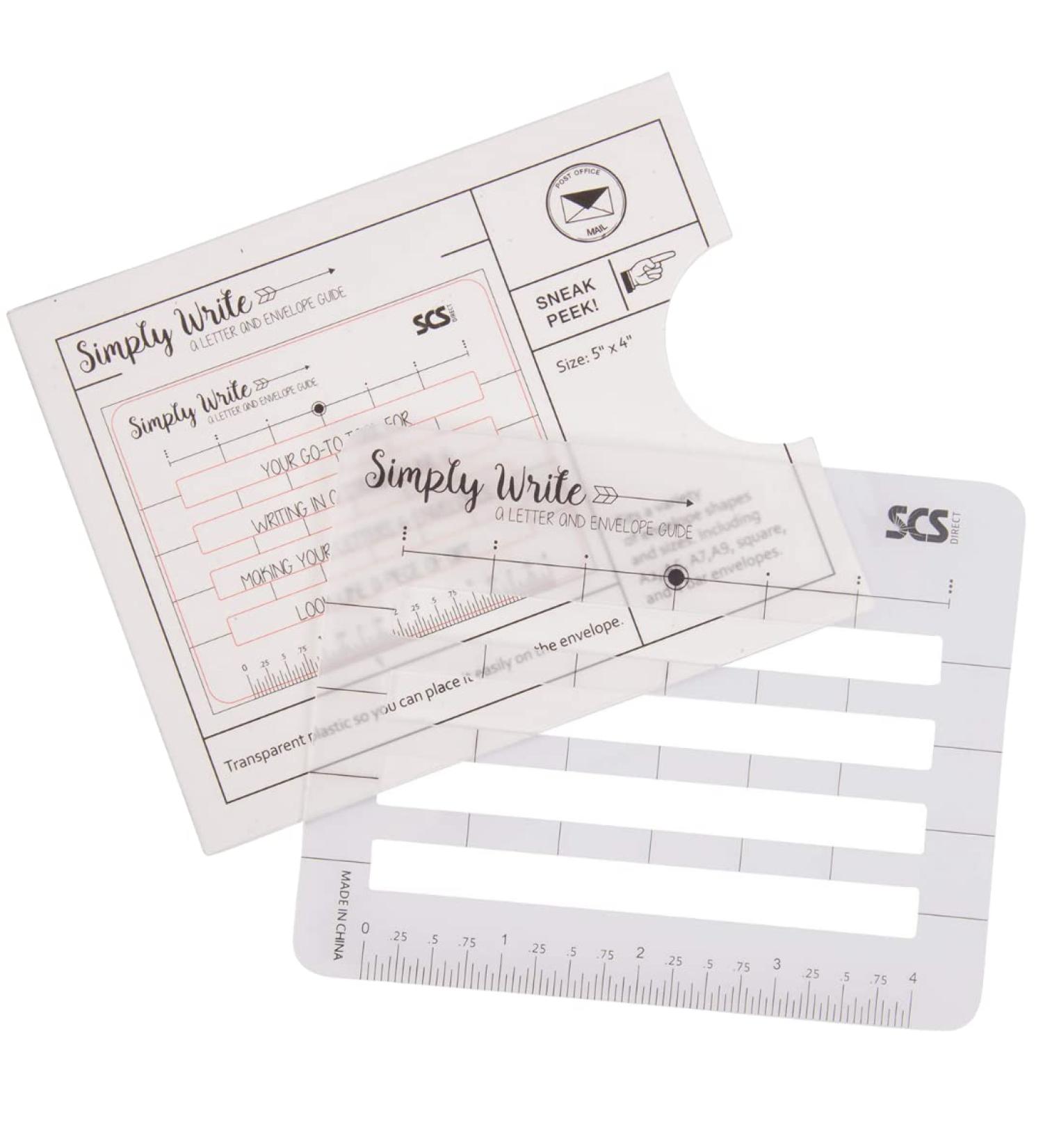 Lettering Envelope Addressing Stencil - Perfect Ruler Guide for Straight Addressing (1 Pack) - Buy Online on GoSupps.com