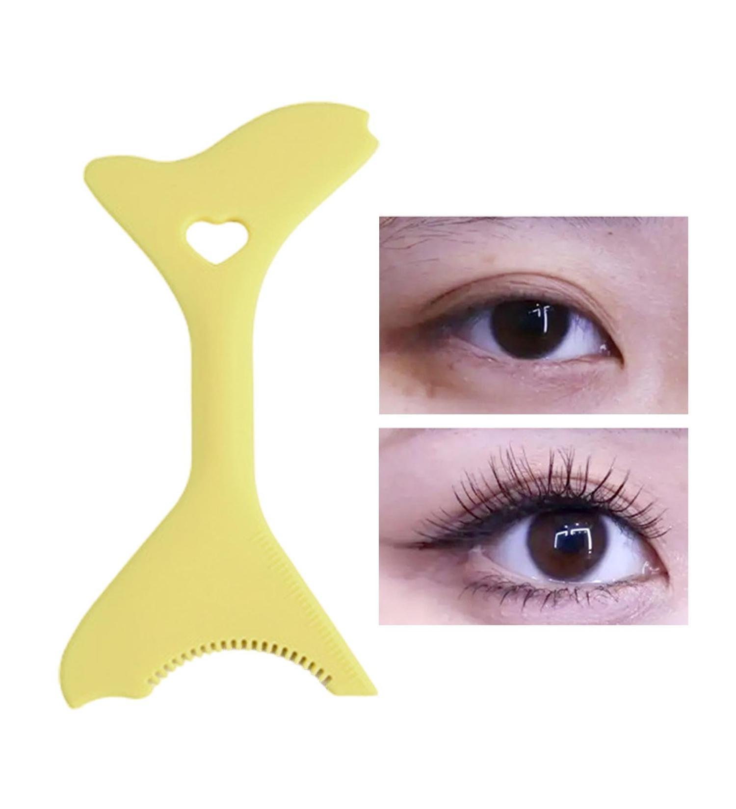 Silicone Eyeliner Tool Portable Lightweight Eyeliner Stencils | Mascara Shield for Beginners Eyebrow Stencils for Winged Eyeliner Lashes Lip Liner Lencyh Yellow - Buy Online on GoSupps.com