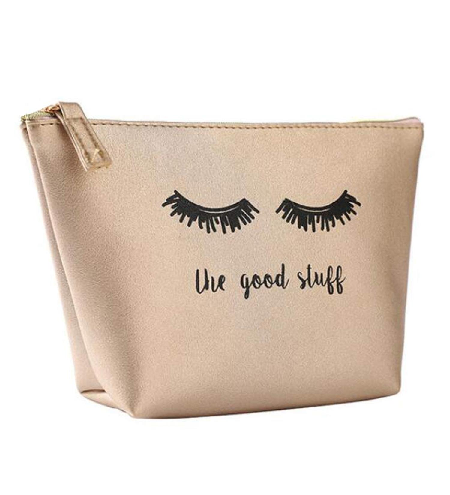 Buy Generic MU7Q Gold Makeup Bag - Acrylic 20x8x14 cm | Stylish & Durable | International Shipping Available - Buy Online on GoSupps.com