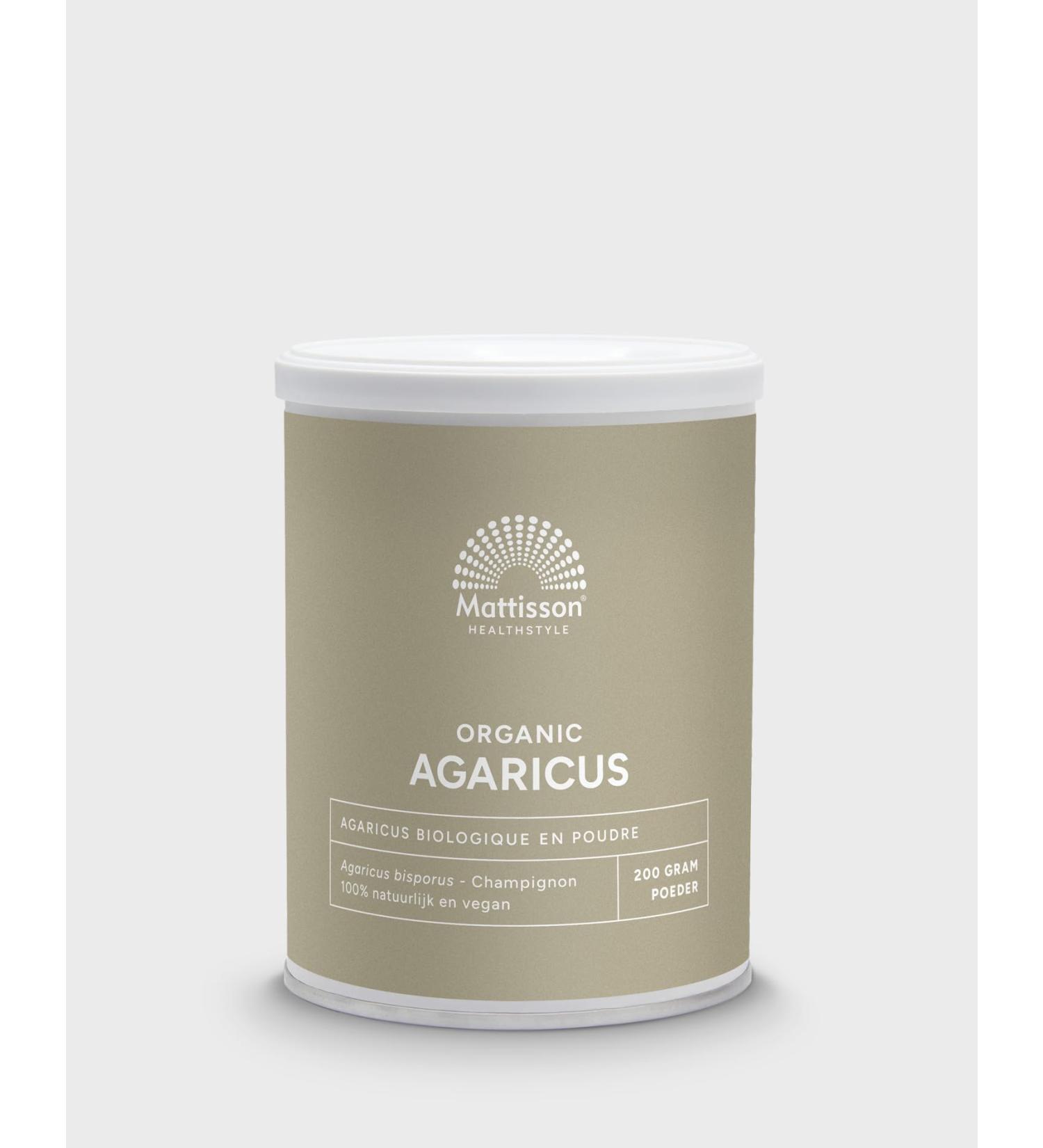 Mattisson Organic Agaricus powder 200 grams - Buy Online on GoSupps.com