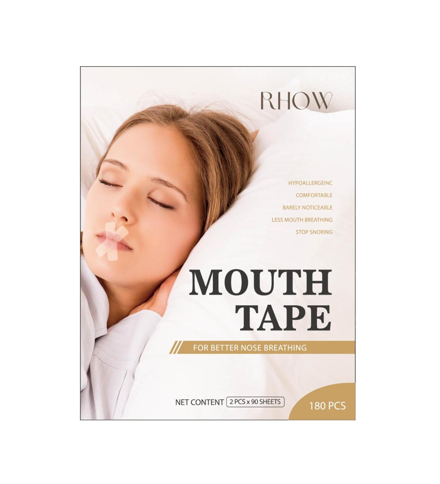 RHOW Mouth Tape for Sleeping - 6 Month Supply - Reduce Snoring and Mouth Breathing - Improve Sleep Quality - Buy Online on GoSupps.com