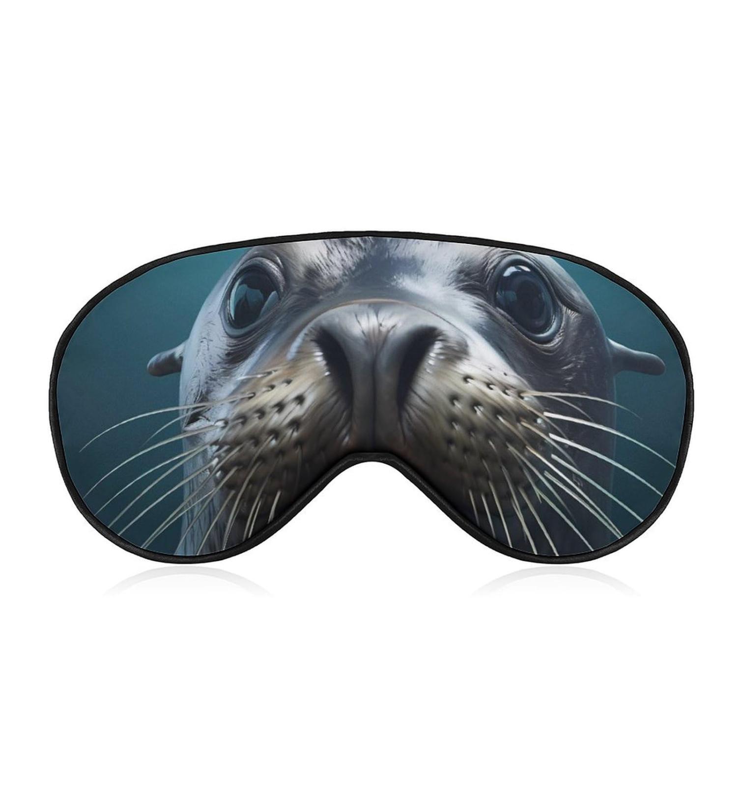 Cute Sea Lion Sleep Eye Mask | Adjustable Light Blocking Blindfold for Men & Women - Best Sleep Accessory - Buy Online on GoSupps.com