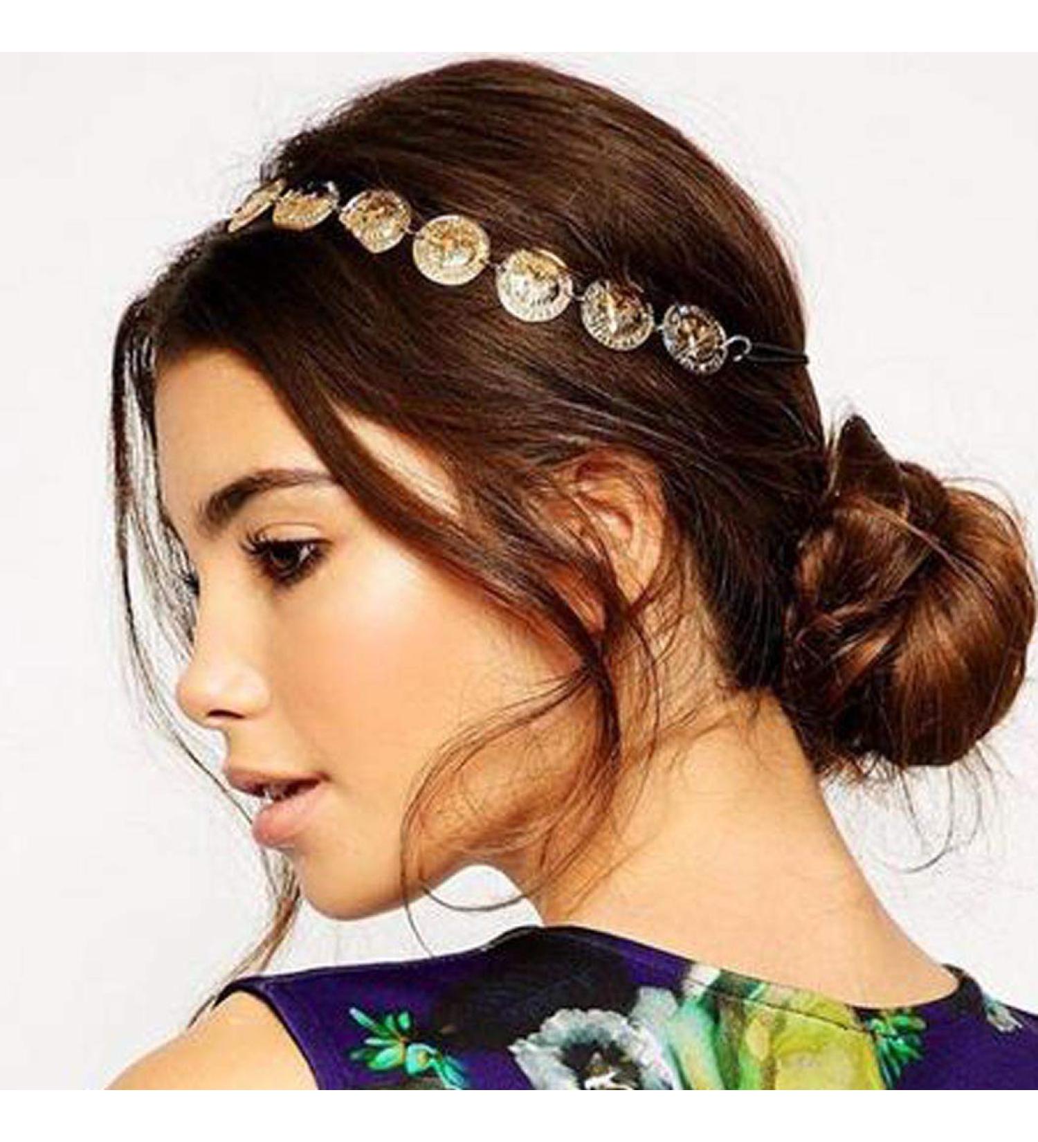 Chicque Boho Gold Head Chain Jewelry for Women - Wedding & Festival Headpiece - Buy Online on GoSupps.com